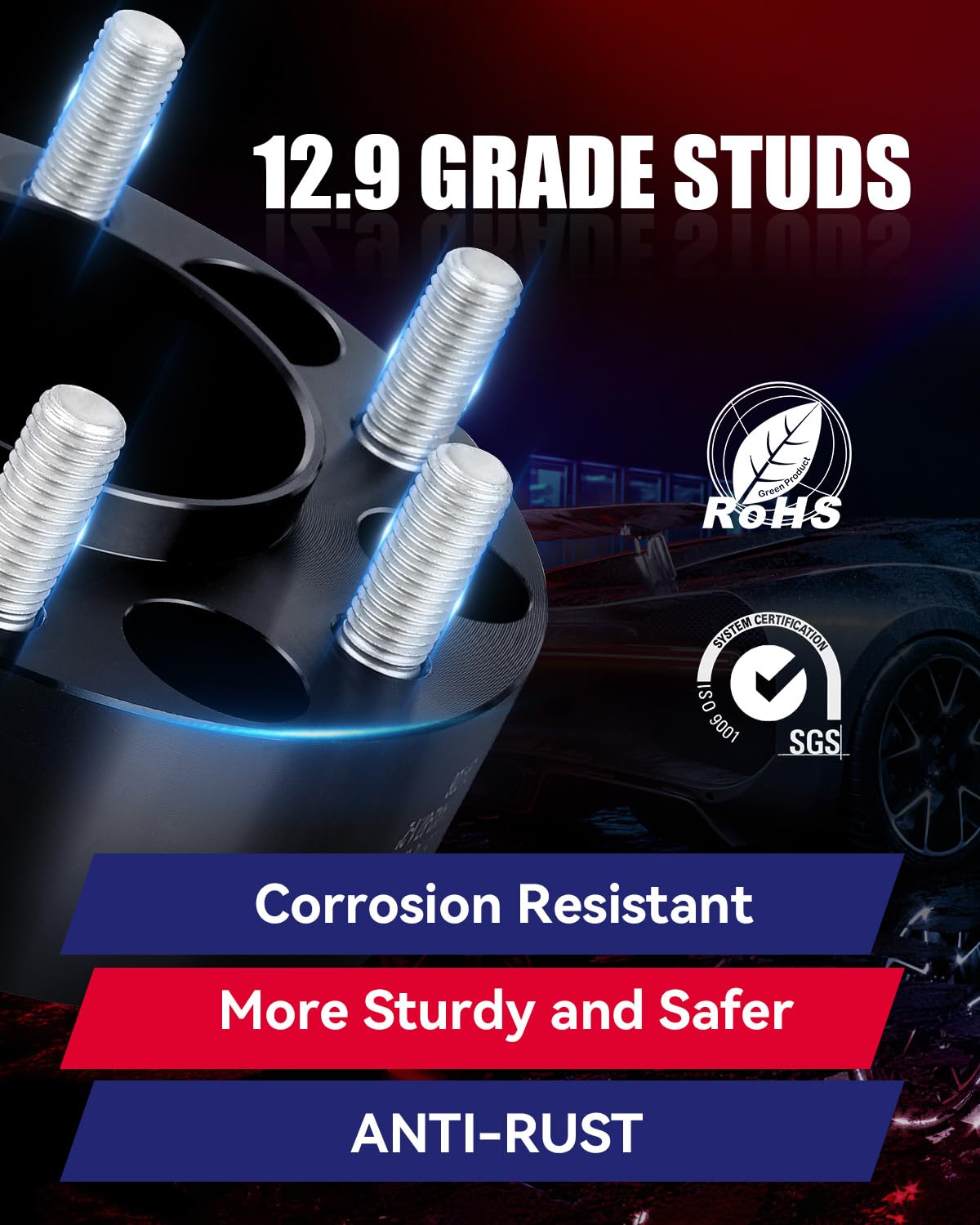 6 Lug 6x5.5 Hubcentric Wheel Spacers for 1999-2025 Chevy Silverado 1500, 1.25 inch 6x139.7mm Forged Wheel Spacers 14x1.5 Studs &
