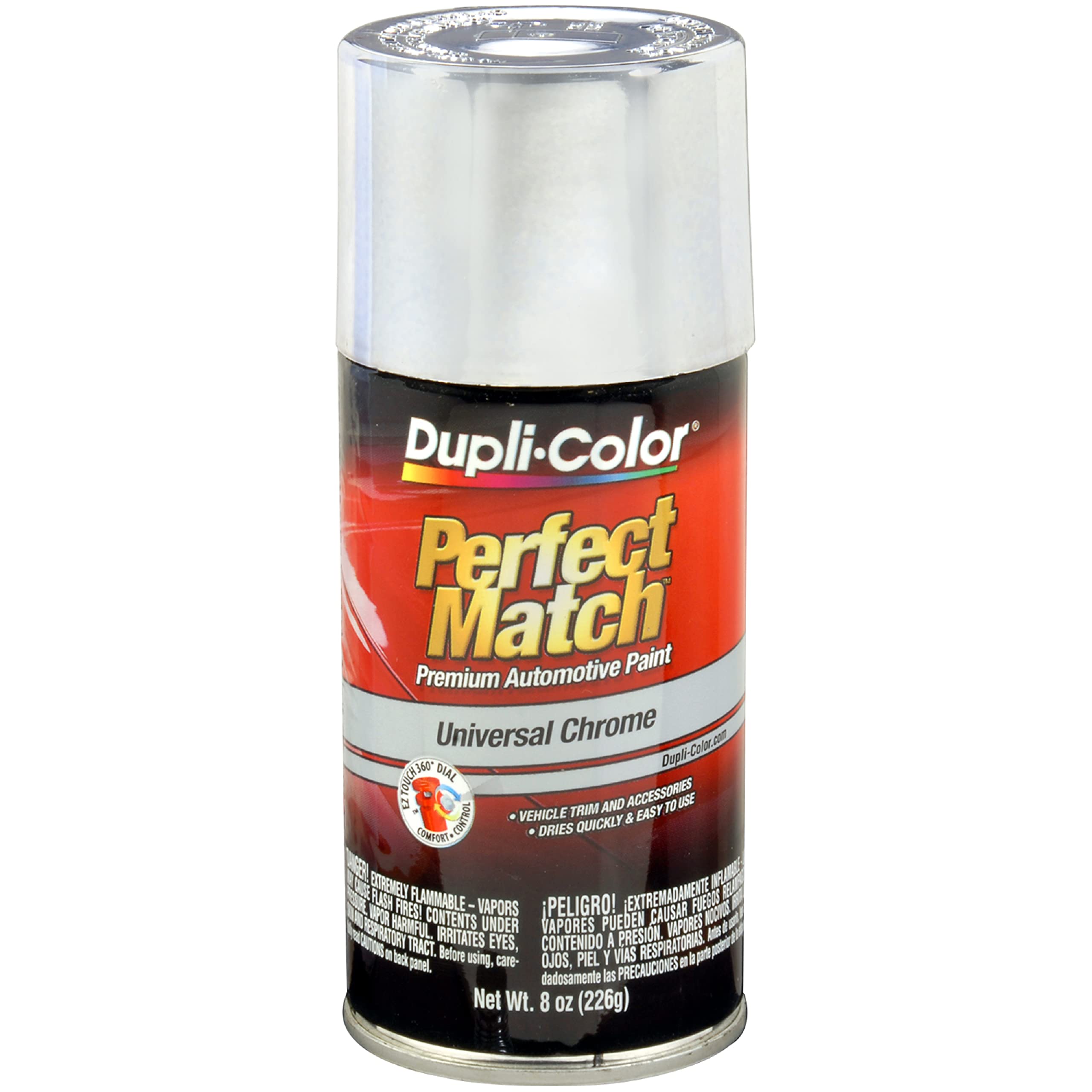 Dupli-Color Perfect Match Spray Paint - 8 oz Aerosol - Universal Chrome - Model EBUN02007