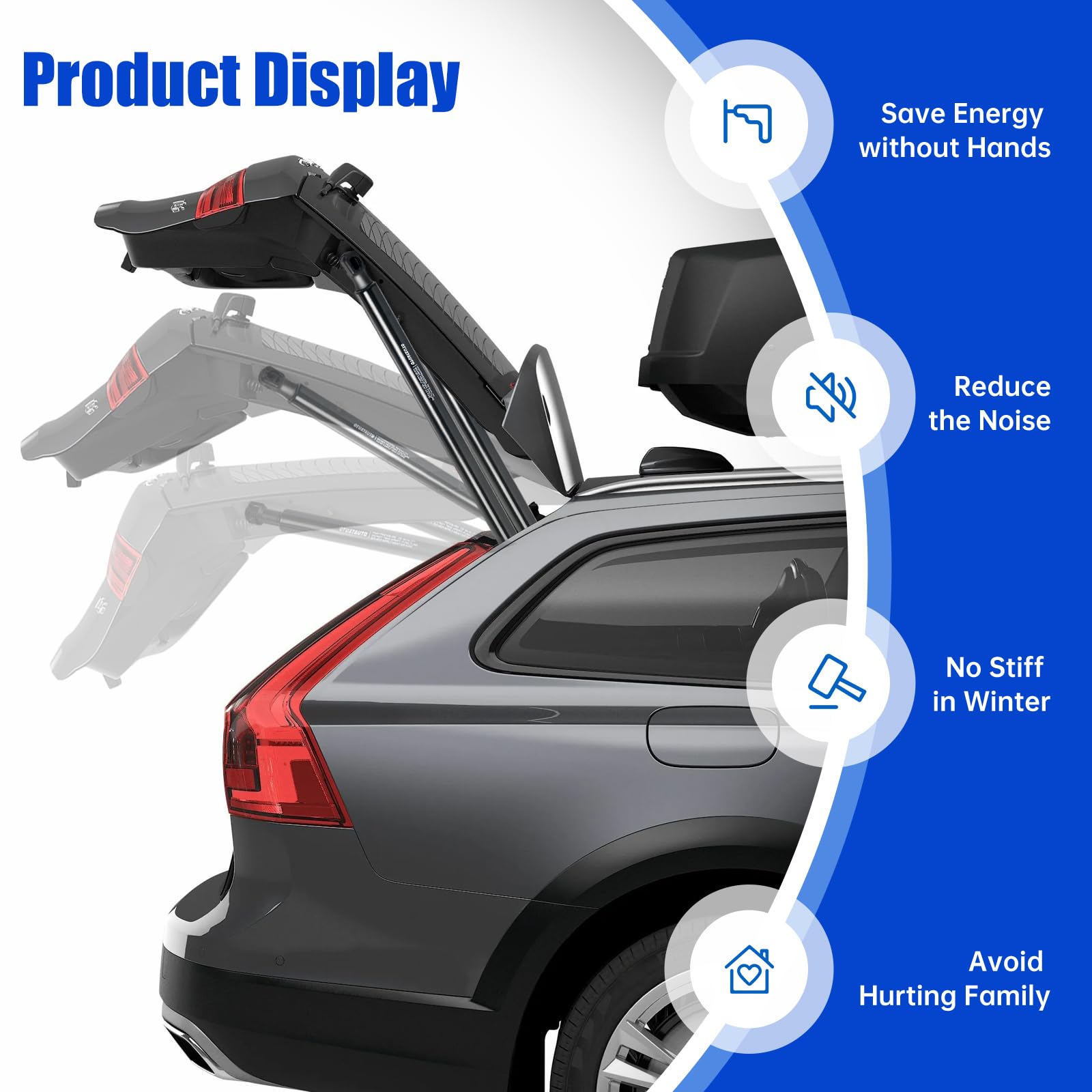 Otuayauto Premium Rear Hatch Tailgate Lift Supports Shock Struts Gas Spring Replacement For Ford Edge 2007-2014 Sport Utility Se