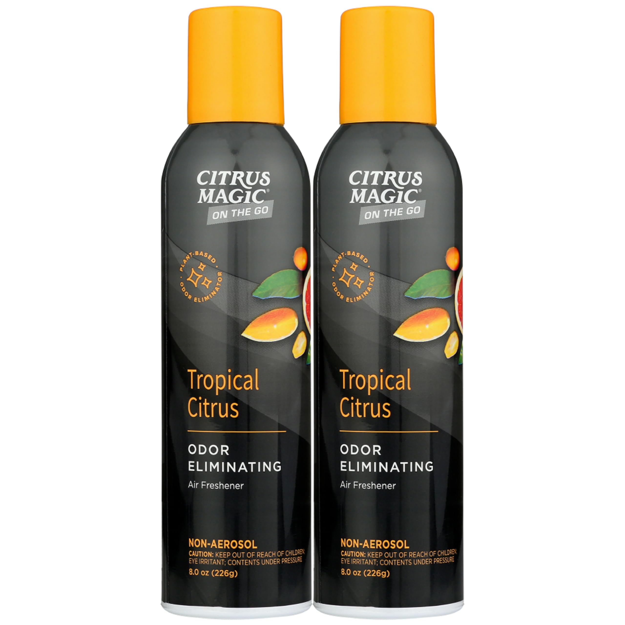 Citrus Magic On The Go Odor Eliminating Air Freshener Spray For Auto, Tropical Citrus, 8-Ounce, Pack Of 2