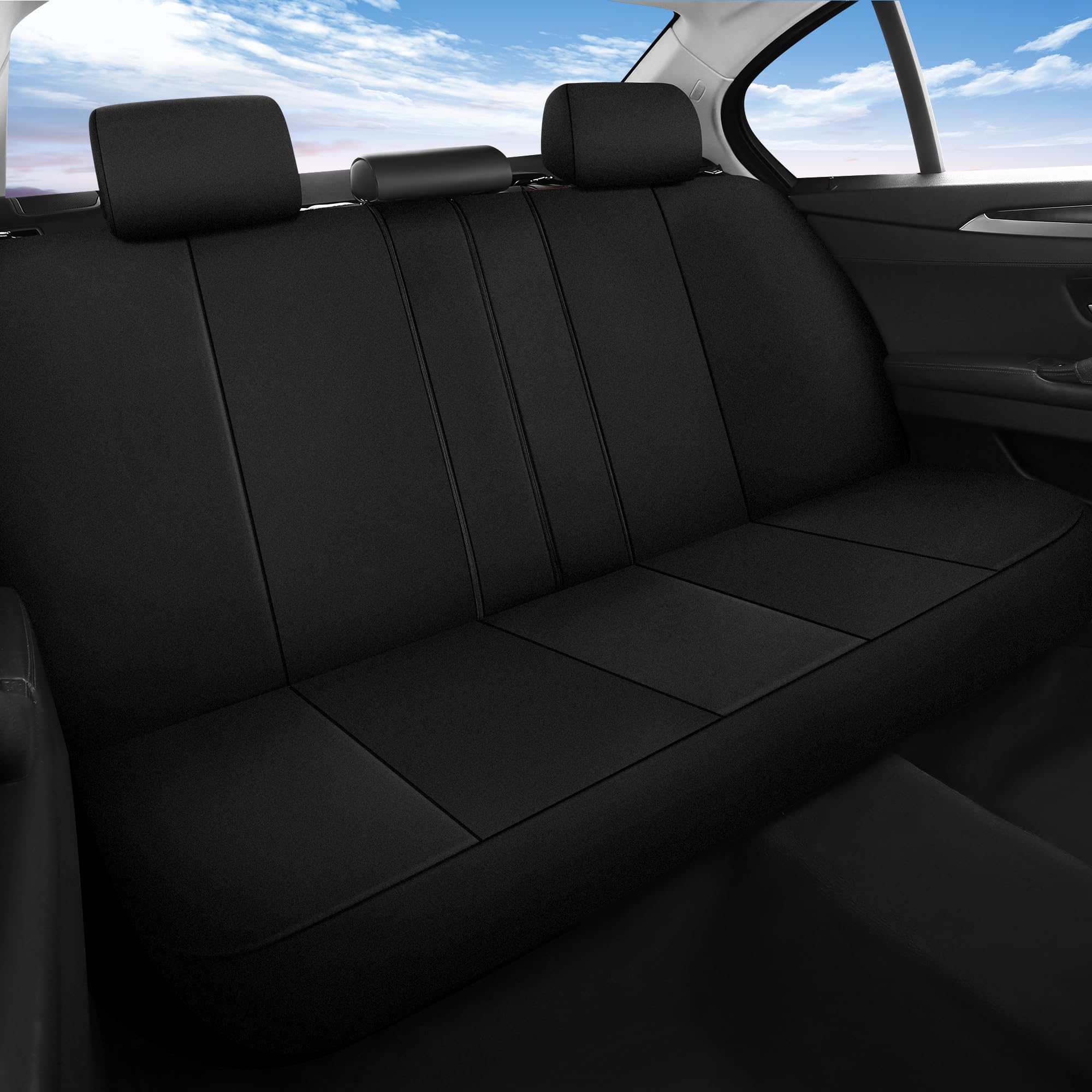 Pariitadin Waterproof Car Seat Covers Full Set, Neoprene Seat Covers for Cars, Universal Fit Interior Covers for Most Cars Sedan
