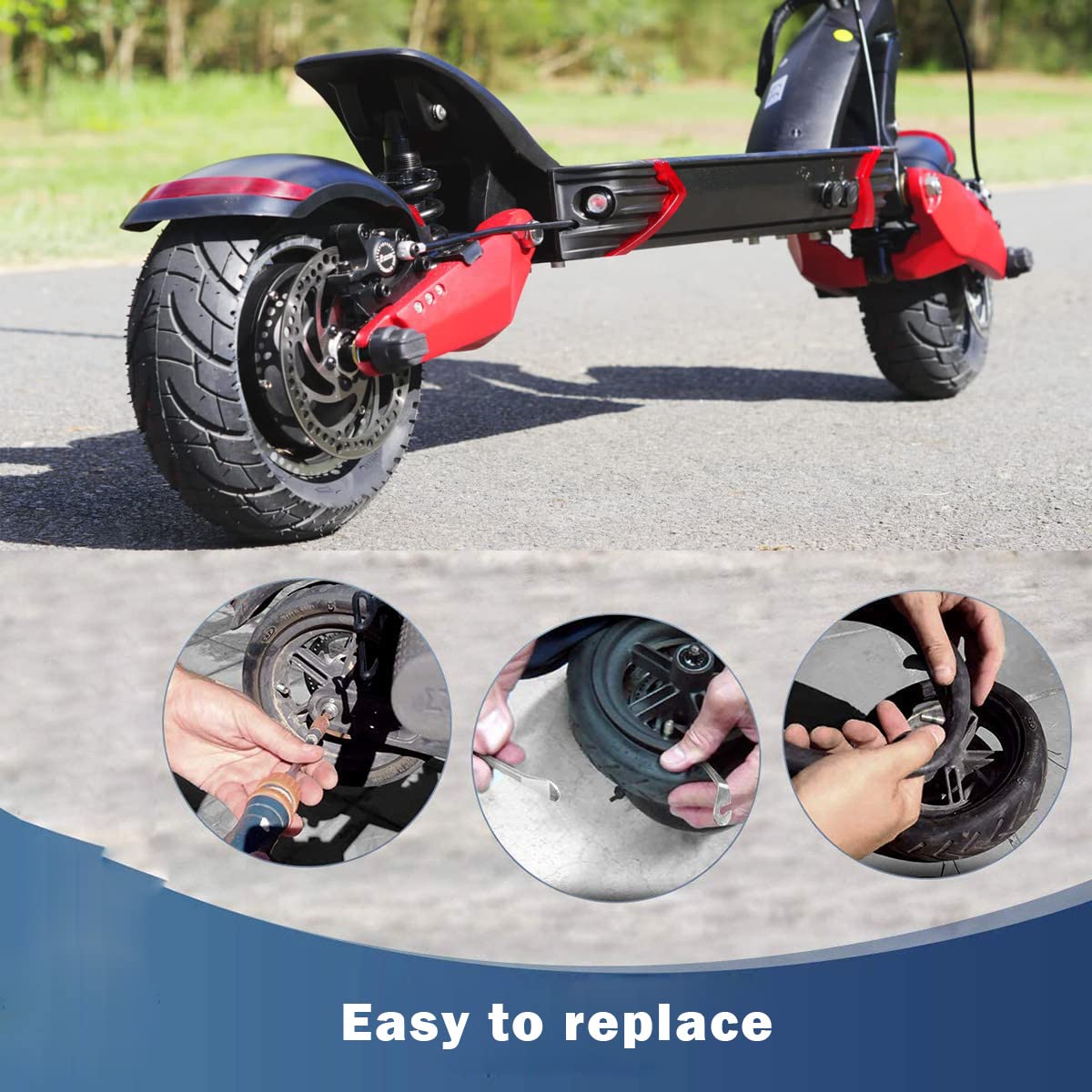 YBang 80/65-6 10x2.5 Inner Tube Replacement 10 inch 255*80 for Kugoo M4 pro for Speedual Zero 10X Tire Tire with Elbow Valve Thi