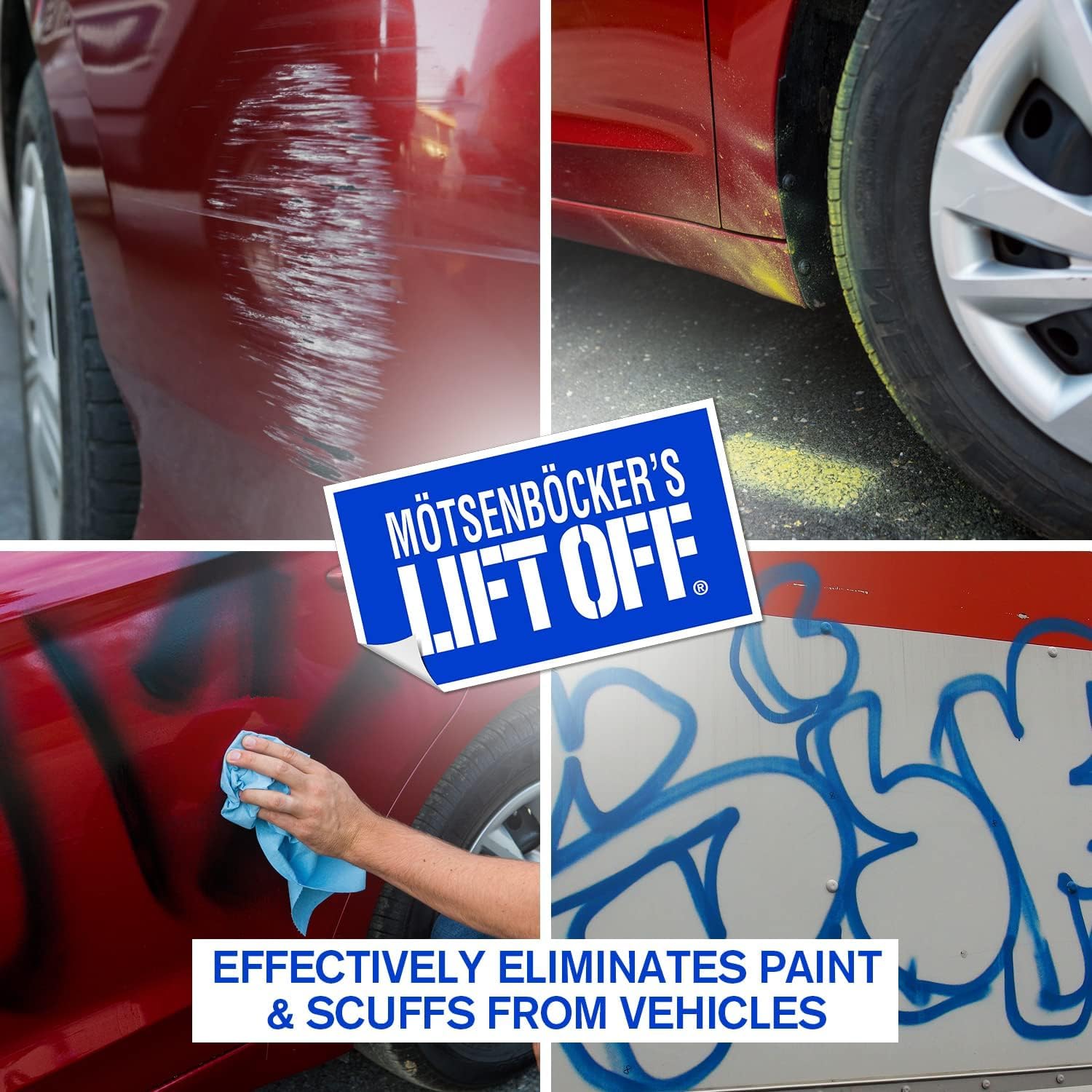 Motsenbocker's Lift Off 16 oz Paint & Graffiti Remover - 2 Pack, Clear, Model 45406-2PK, Easily Removes Scuffs from Multiple Surfaces