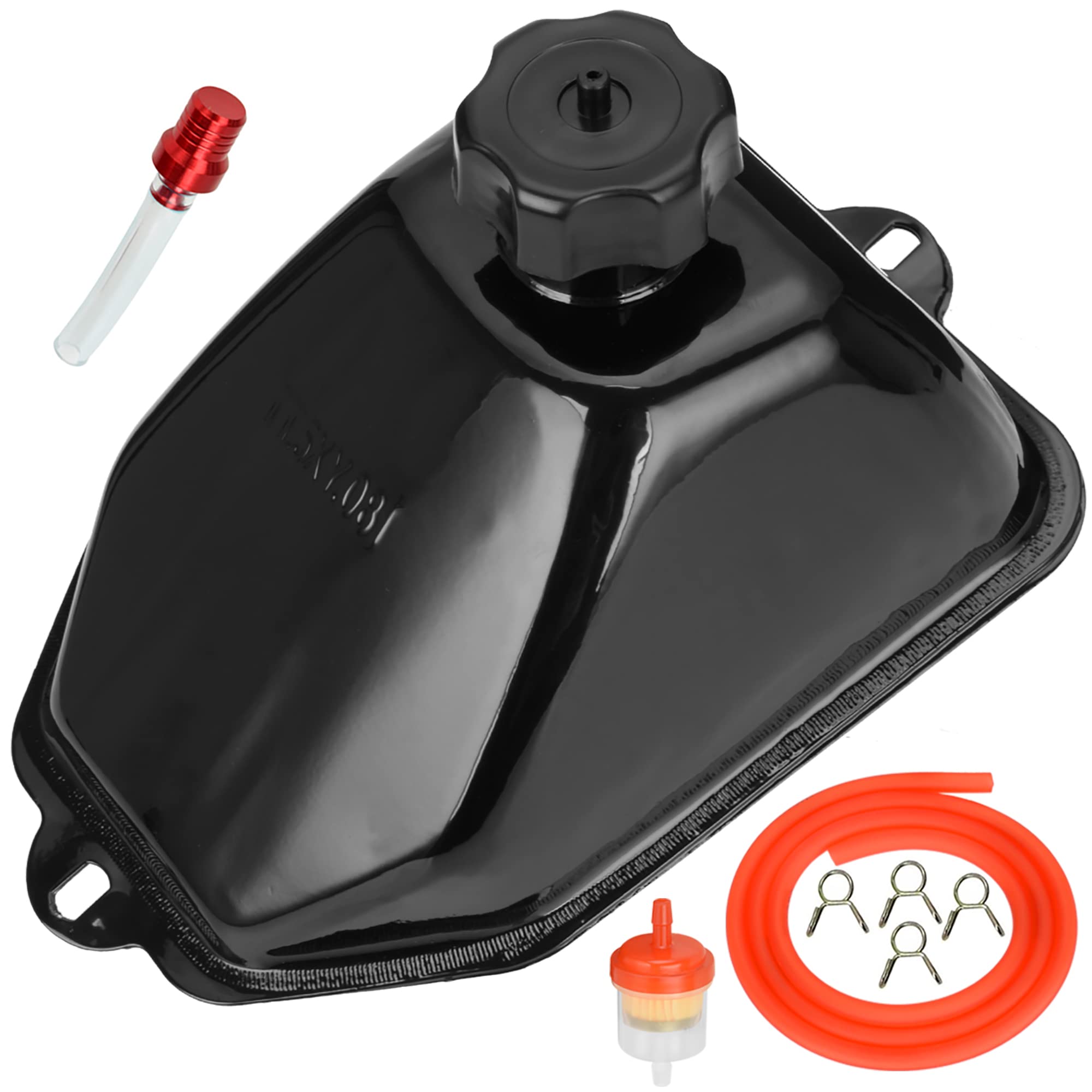 FVRITO Metal Gas Fuel Petrol Tank for 50cc 70cc 90cc 110cc 125cc Sunl Coolster Roketa Taotao ATA JCL Baja Motorsports BMS Vitacc