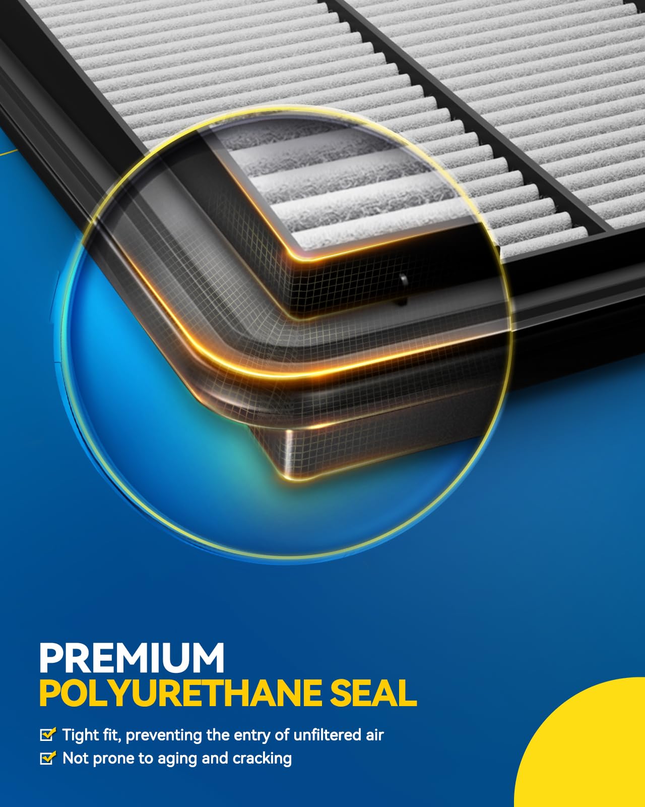 Philtop Engine Air Filter Ca11943 Replacement For 2019-2020 Hyundai Santa Fe, 2015-2021 Palisade, Santa Fe Sport & Kia Sedona, 2