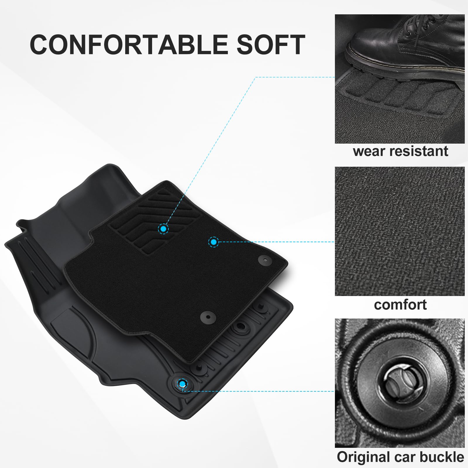 2025 Corolla Double Layer Floor Mats Compatible With 2020-2024 Toyota Corolla Sedan,Durable & Comfortable Protection Floor Liner