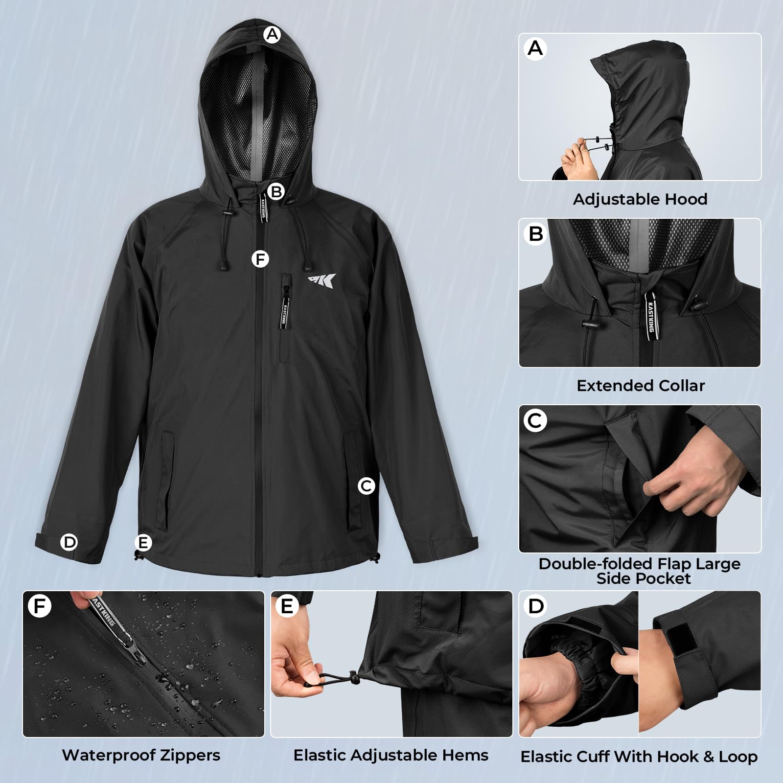 Kastking Hydrosense Essential Waterproof Rain Suit For Men And Women, Lightweight, Durable Outdoor Gear For Fishing, Hiking