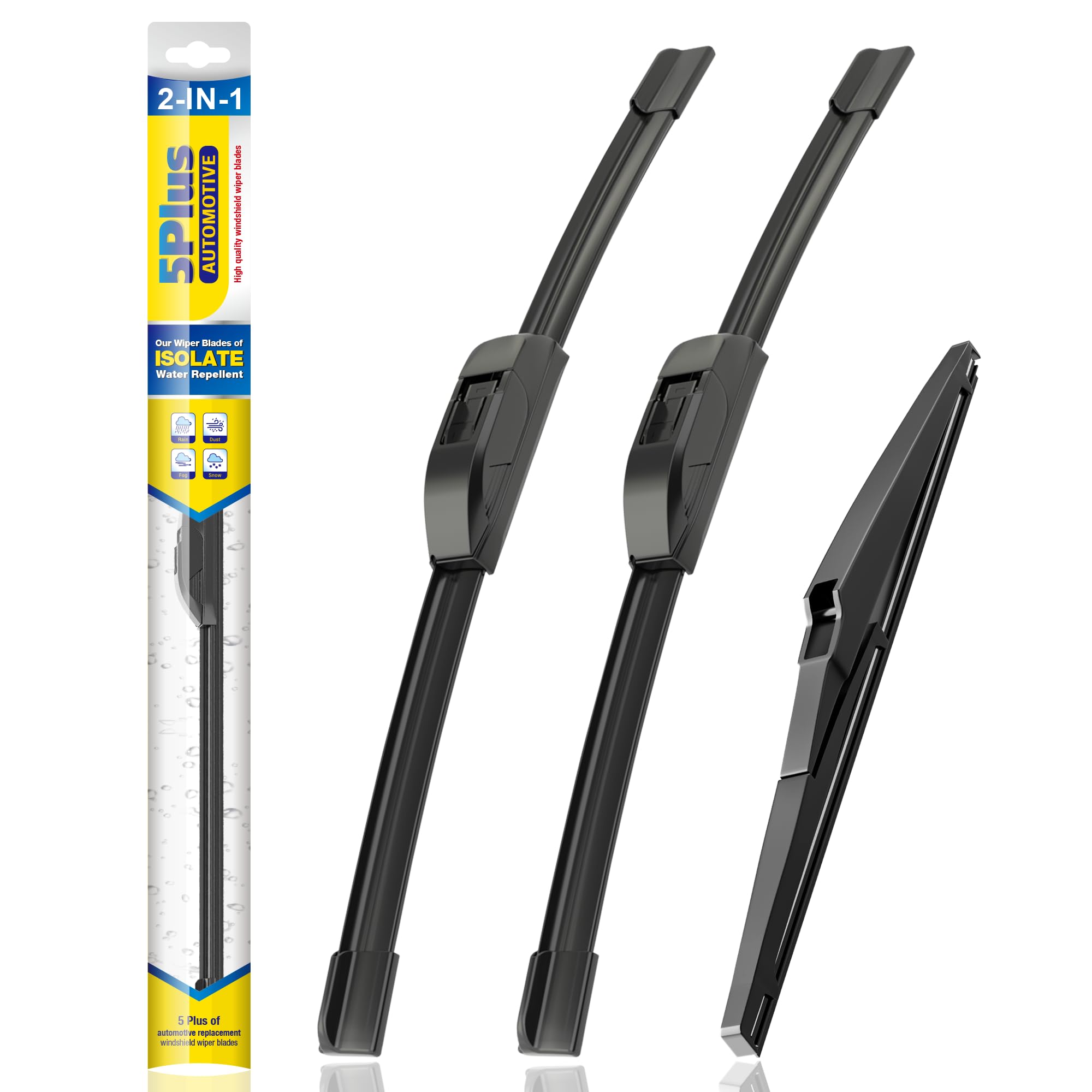 5 Plus Silicone Windshield Wiper Blades Replacement For 2021-2014 Jeep Grand Cherokee Wiper Blades(Set Of 3),Automotive Replacem