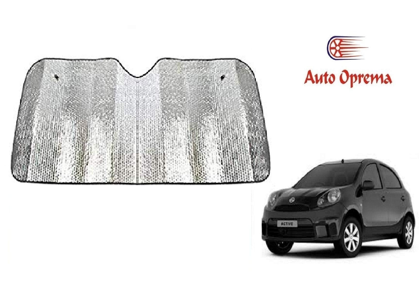 Auto Oprema (Award Winner at INDIAS Rising Star 2024) Front Foldable Metal/Foil Car Sunshade (Silver) 1 Pieces for Nissan Micr