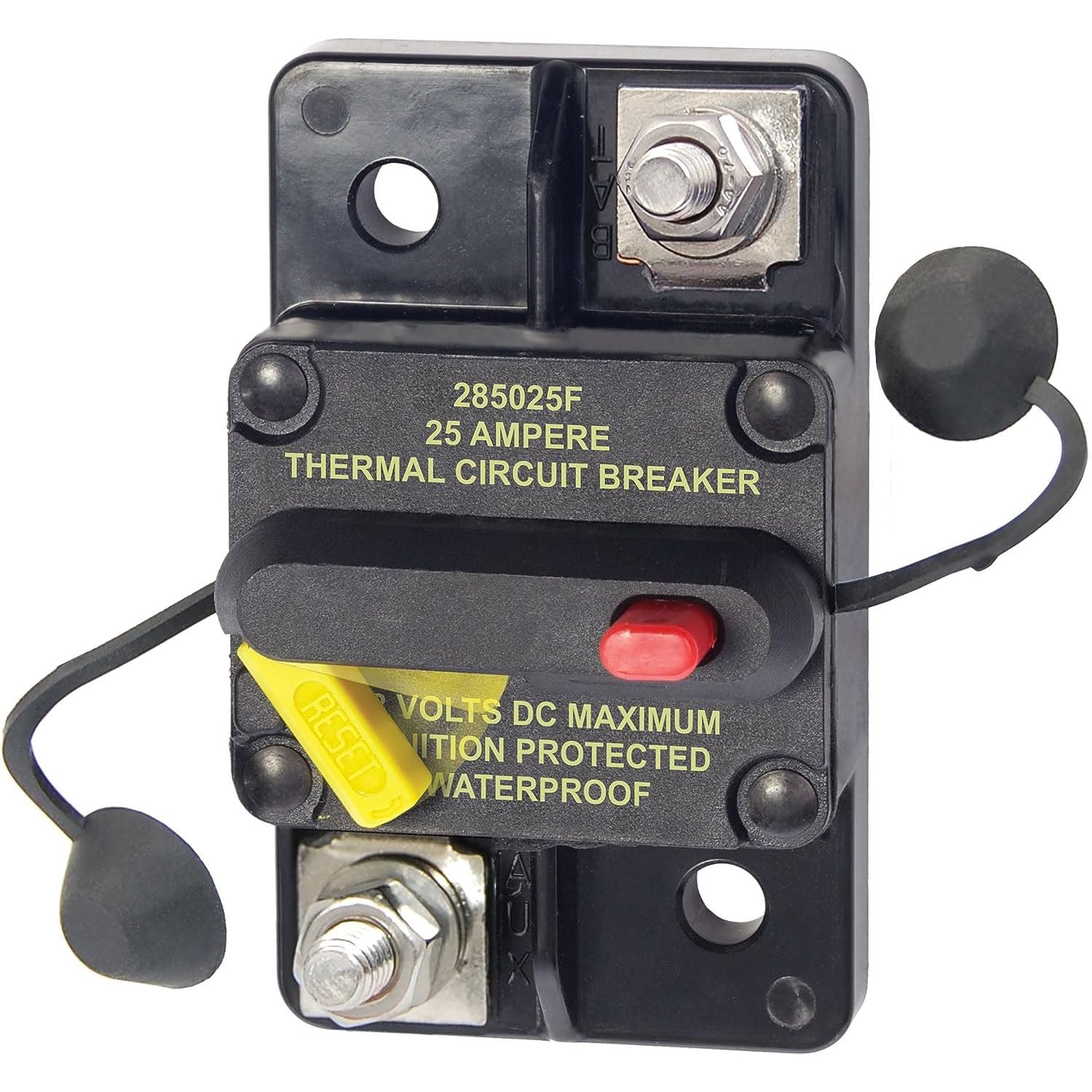 Blue Sea Systems 7180 285 Series Circuit Breakers, Surface Mount, 25A DC