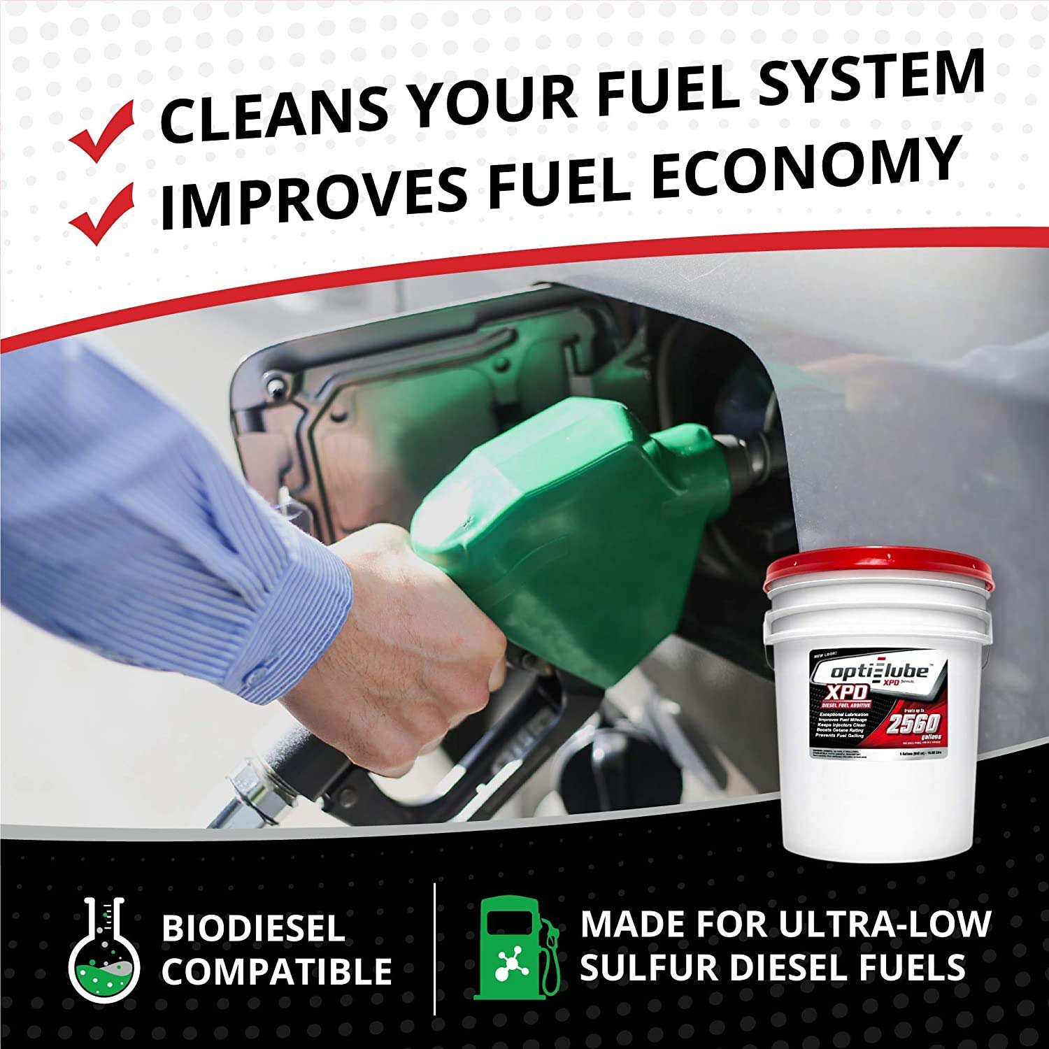 Opti-Lube XPD Diesel Fuel Additive - 5 Gallon Pail, Treats Up to 2560 Gallons