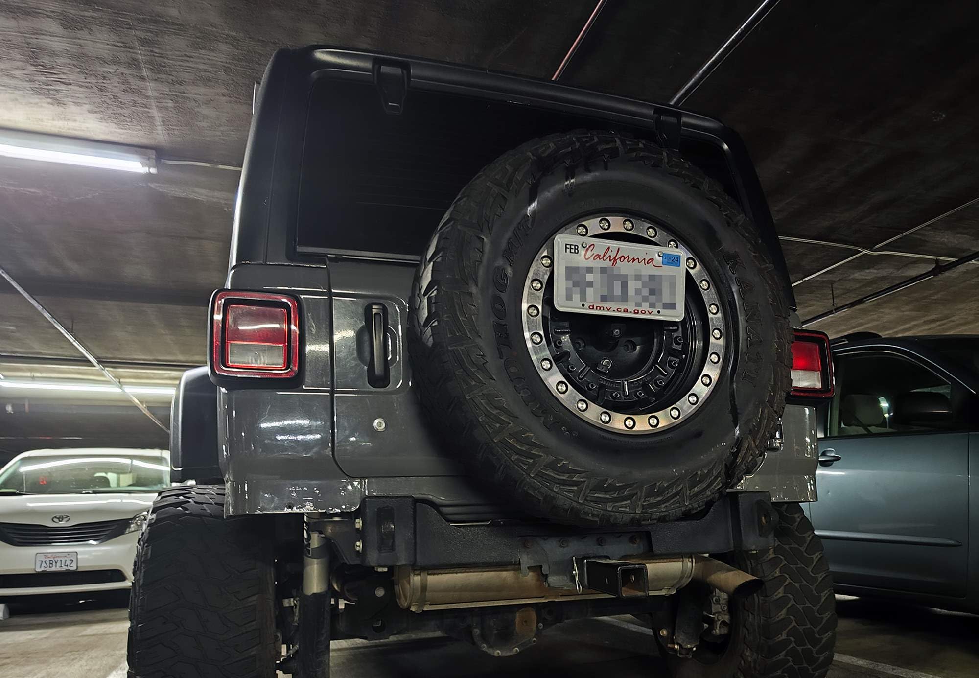 iJDMTOY Rear License Plate Relocator Bracket for Jeep Wrangler JK 2007-2017, Easy Install, Black, Compatible with 07-17 Models