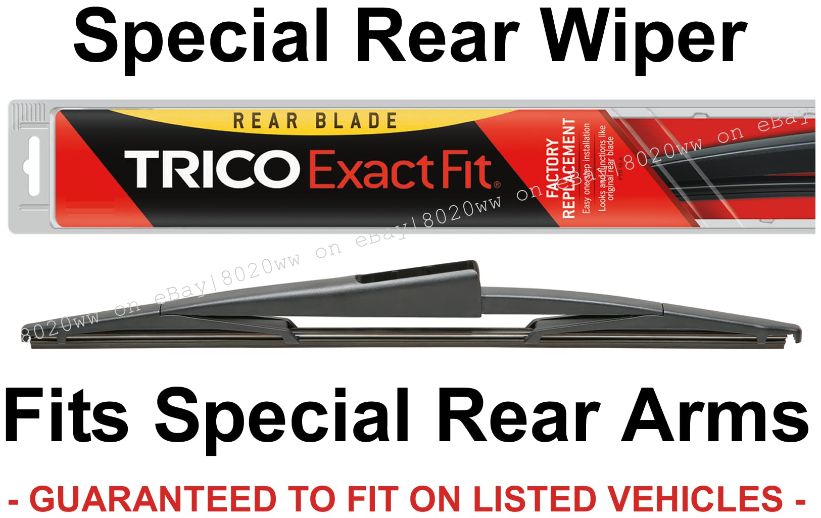 5-Wiper Factory Master Case - Bulk Rear Wiper Blades For Fleets & Service Repair Shops - Trico 12-J Exact Fit Rear Wiper Blades