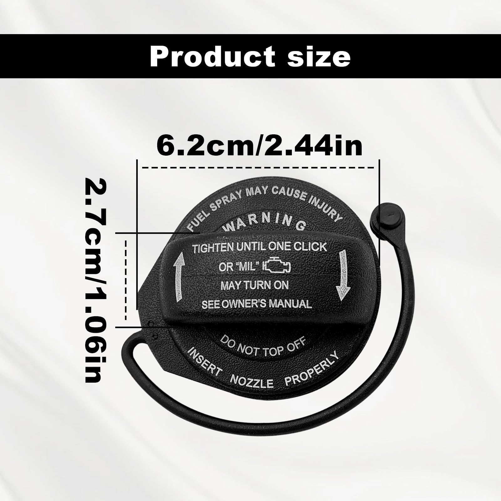 Gas Cap, Fuel Cap 5C0201550T Compatible with Volkswagen 2011-2020 VW Jetta Golf GTI Golf R Golf SportWagen Golf Alltrack Tiguan,