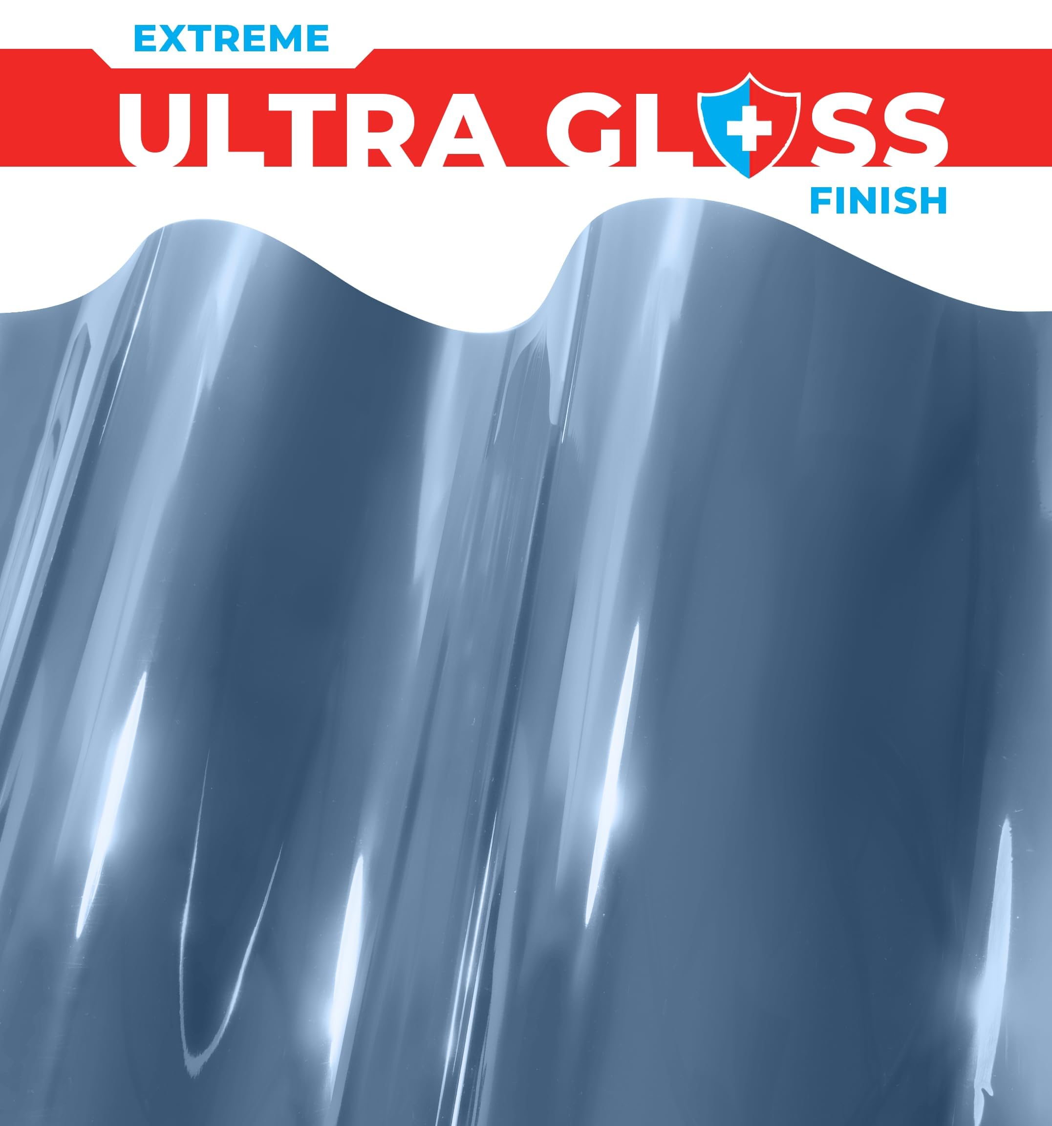 Colorfusion Ppf By Vvivid, Gloss China Blue Dry Apply Ppf Vinyl Car Wrap Roll 10Ft X 5Ft