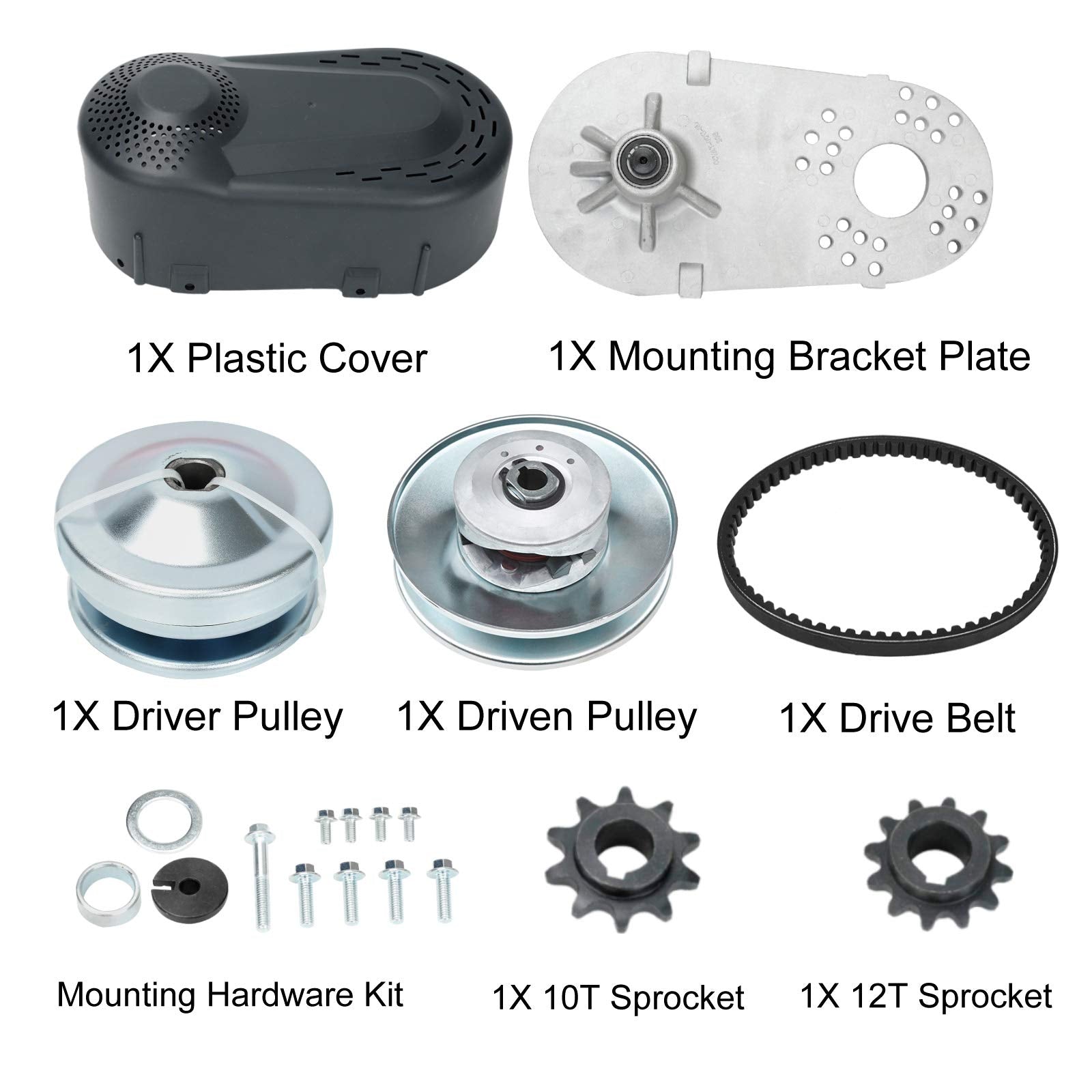 BLACKHORSE-RACING Go Kart Torque Converter for Predator 6.5HP 212CC Clutch Set Replaces Comet TAV2 3/4 Inch 30-75 Manco Fit All