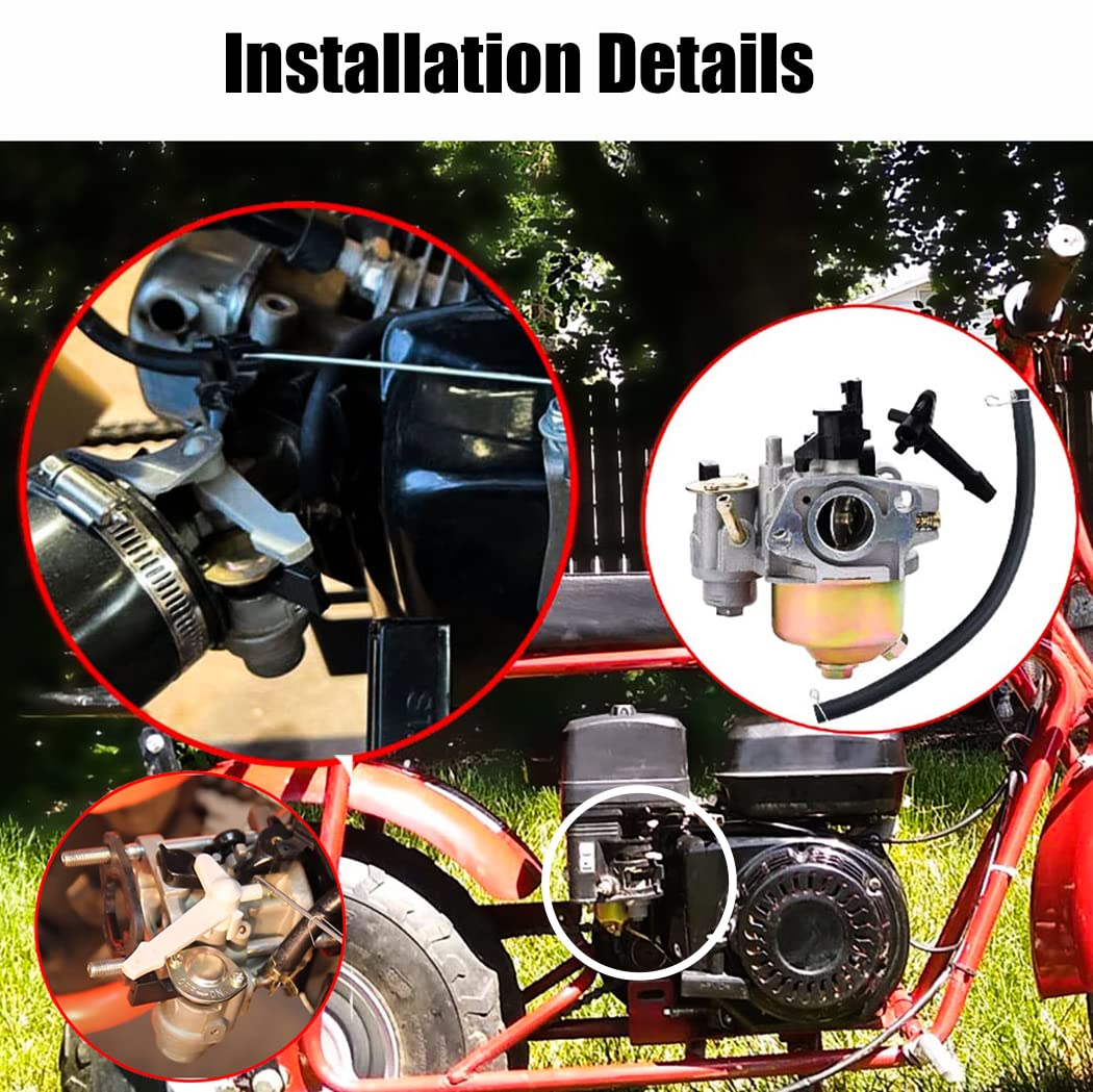 Carburetor Compatible With Coleman Powersports 196Cc Ct200U Ct200U-Ex Trail 200 Mini Bike Baja Ht65 Wr65 Carb With Gaskets Fuel
