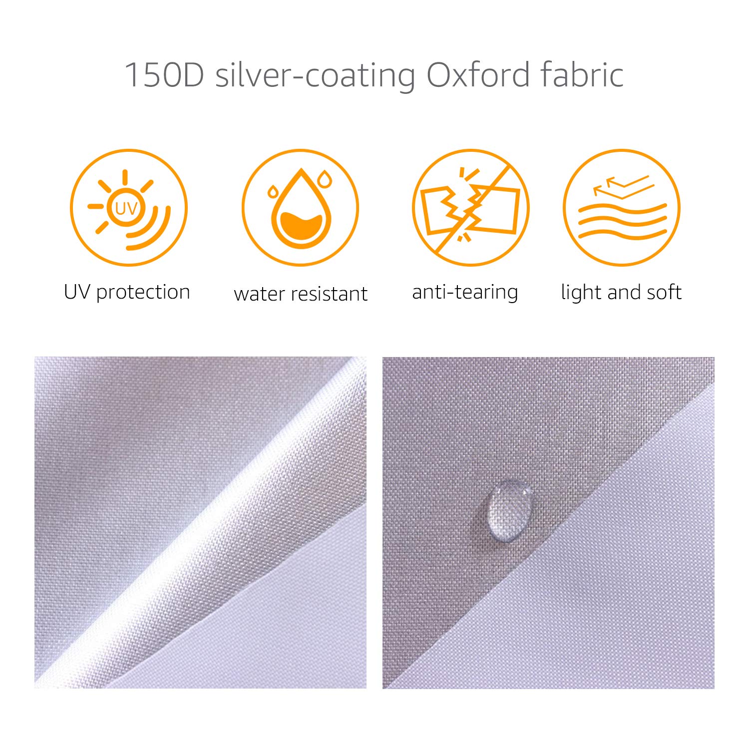 Amazon Basics Silver Weatherproof Car Cover - 150D Oxford, Sedans Up To 180''