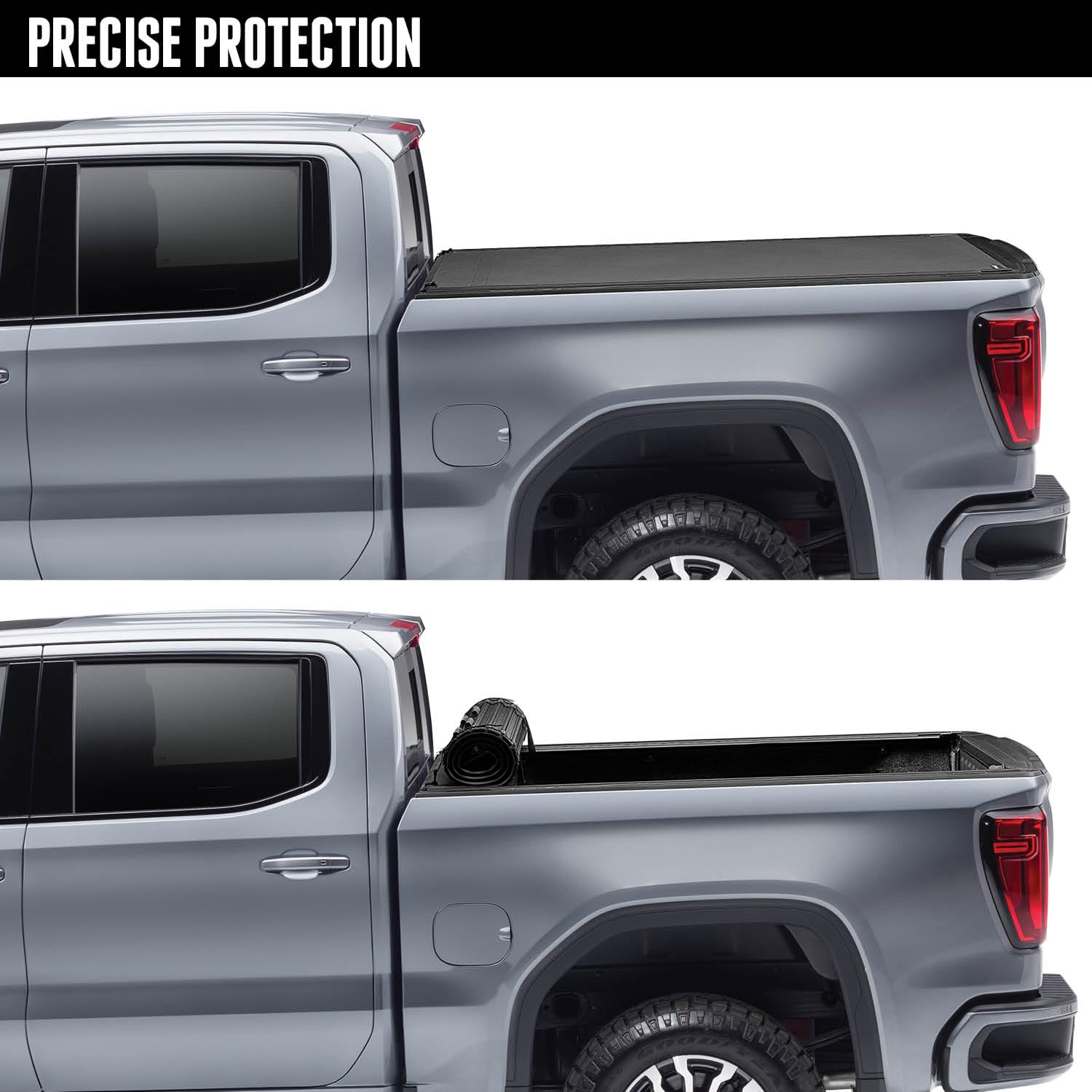 Realtruck Bak Revolver X4S Hard Rolling Truck Bed Tonneau Cover | 80135 | Fits 2019-2025 Chevy/Gmc Silverado/Sierra (Carbon Pro