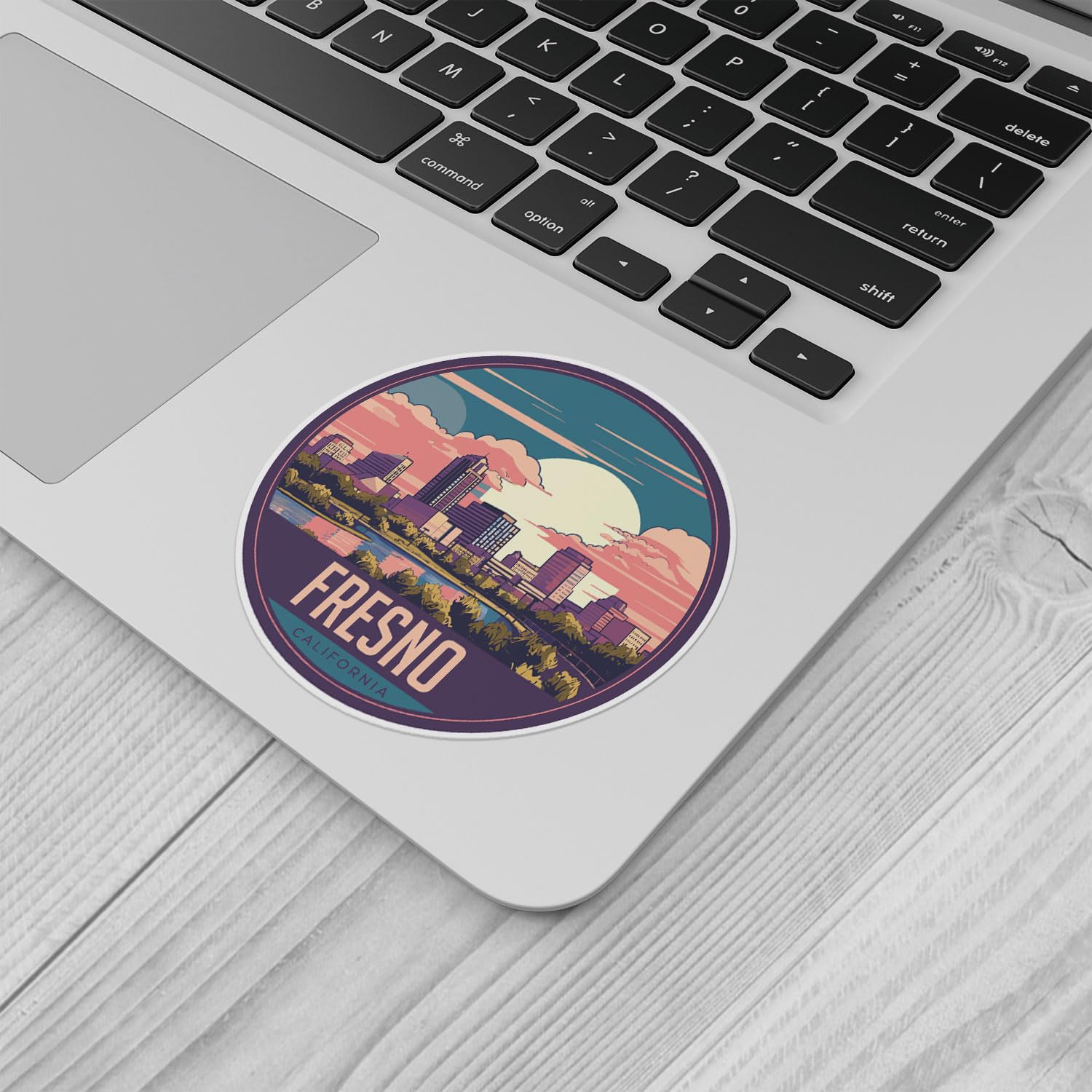 Fresno City Sticker - Waterproof Vinyl Decal for Car Bumper, Laptop, Water Bottle, Wall, and Window, Size - 3'' Longer Side