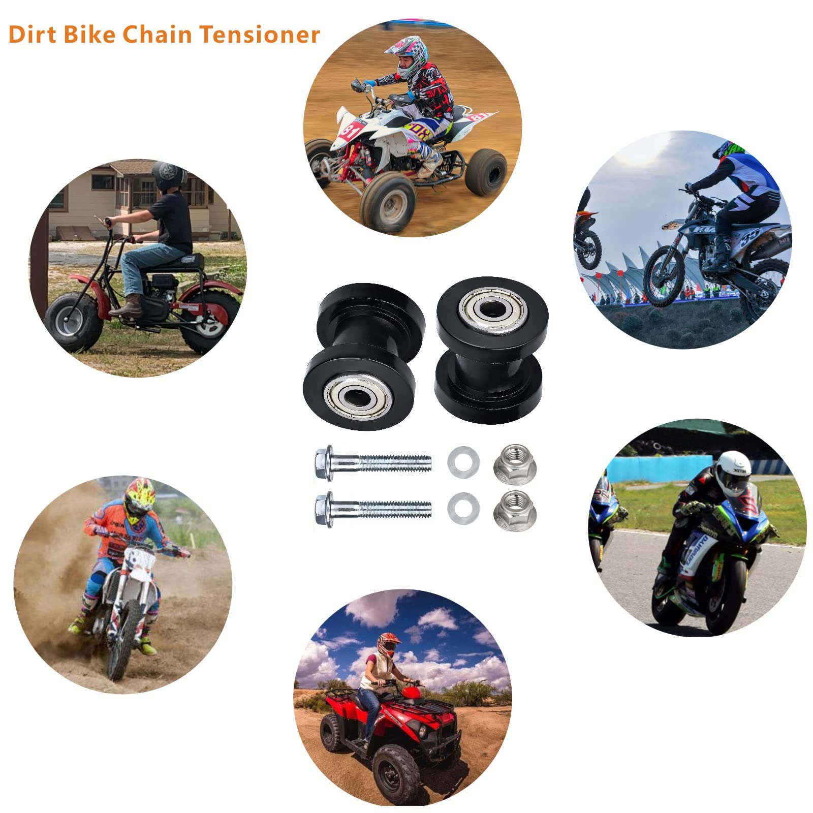 KOSIDA Upgrade 8mm Chain Roller Pulley Tensioner Wheel Guide Per for Motorcycle Mini Bike Atv 125cc 140cc 160cc XR125 SSRC RF50