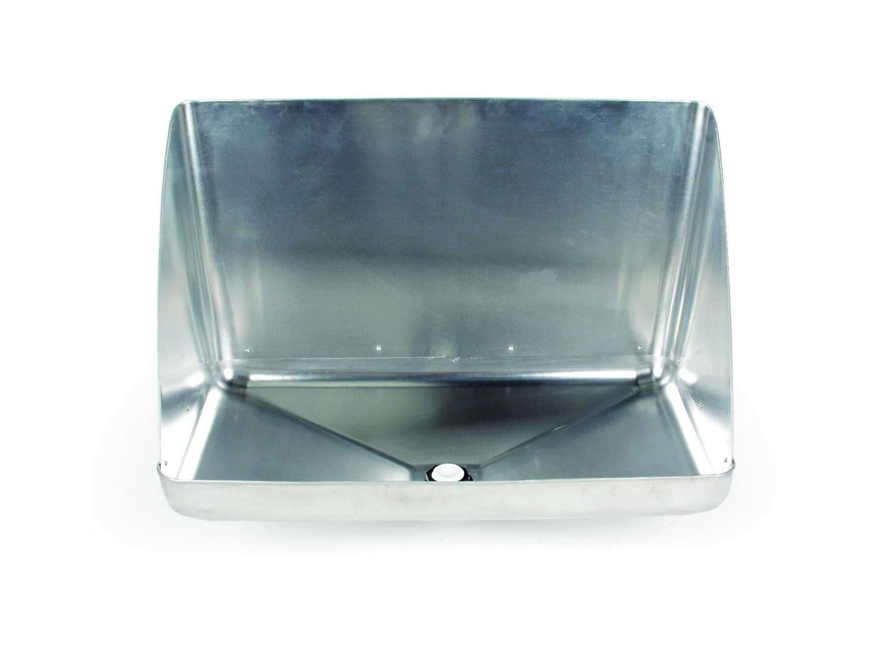 Camco Aluminum Tankless Water Heater Drain Pan, Silver Metallic, Model 11430, with PVC Fitting