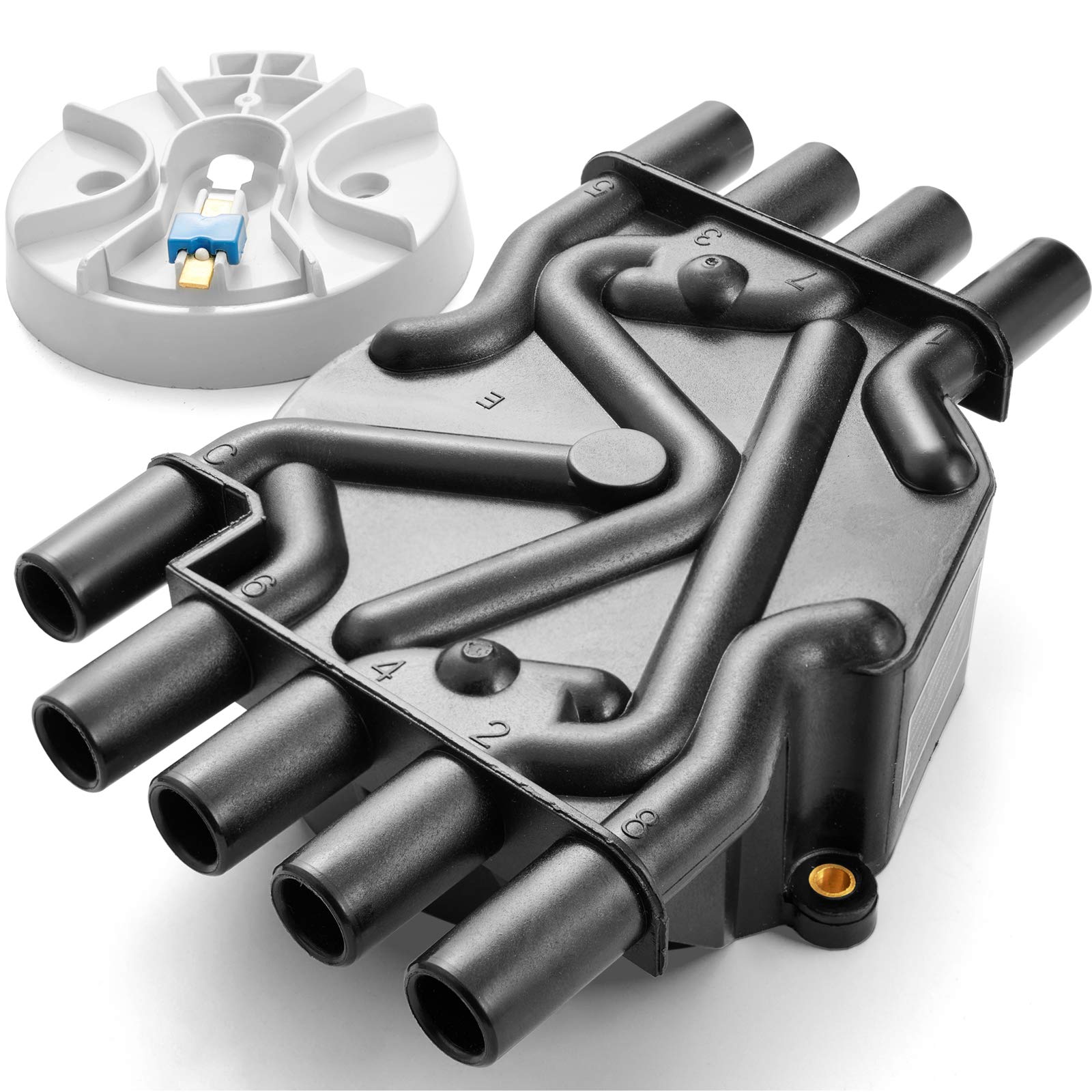 Bravex Distributor Cap And Rotor Kit Brass Terminals For Chevy Gmc Vortec V8 5.0L & 5.7L Dr474/ Dr331 Trucks