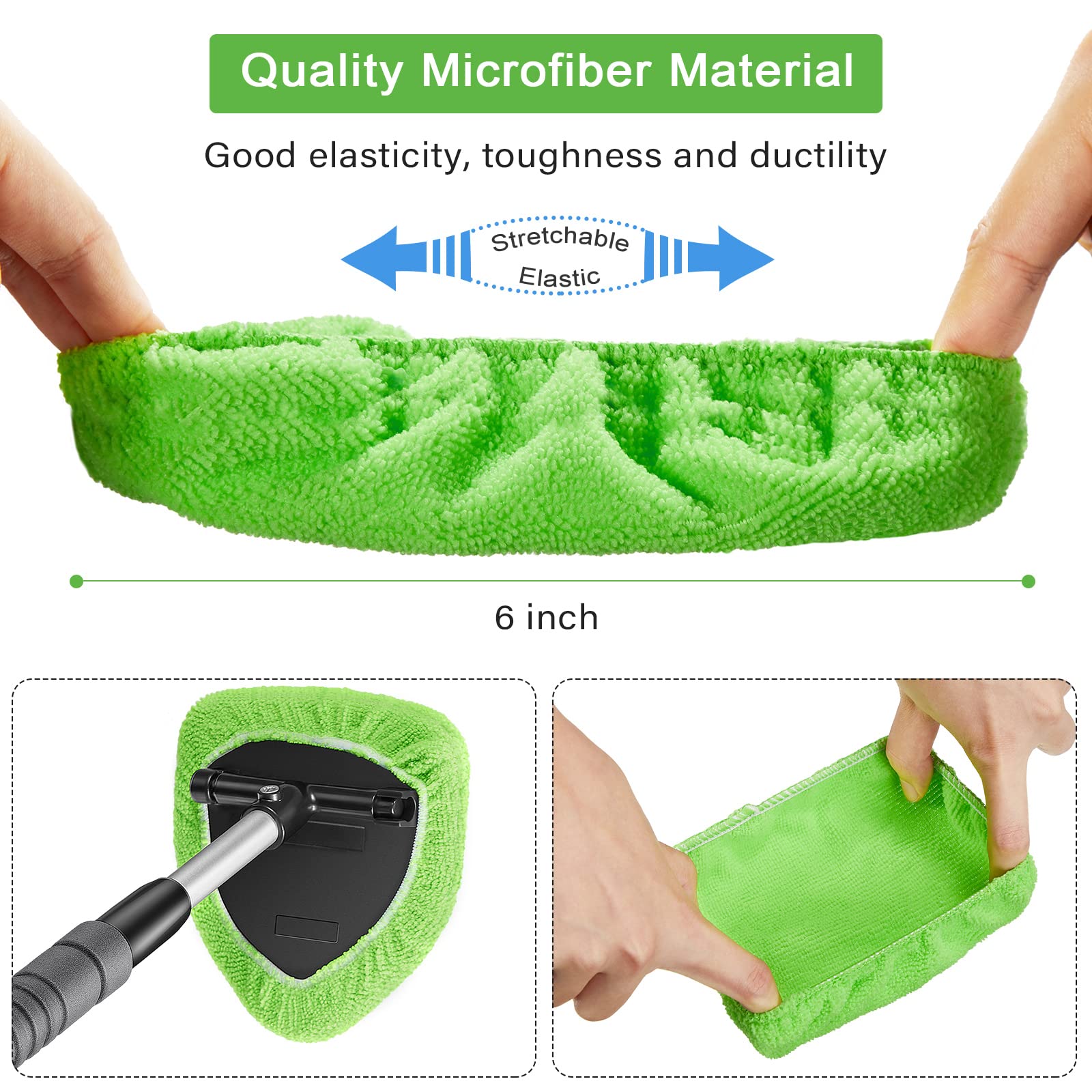 ceyfey Microfiber Cloths 20 Pack for Windshield Cleaning, 15x10 cm, Glass, Green/Grey/Blue/Red, Model Tallew-Cleaner-459