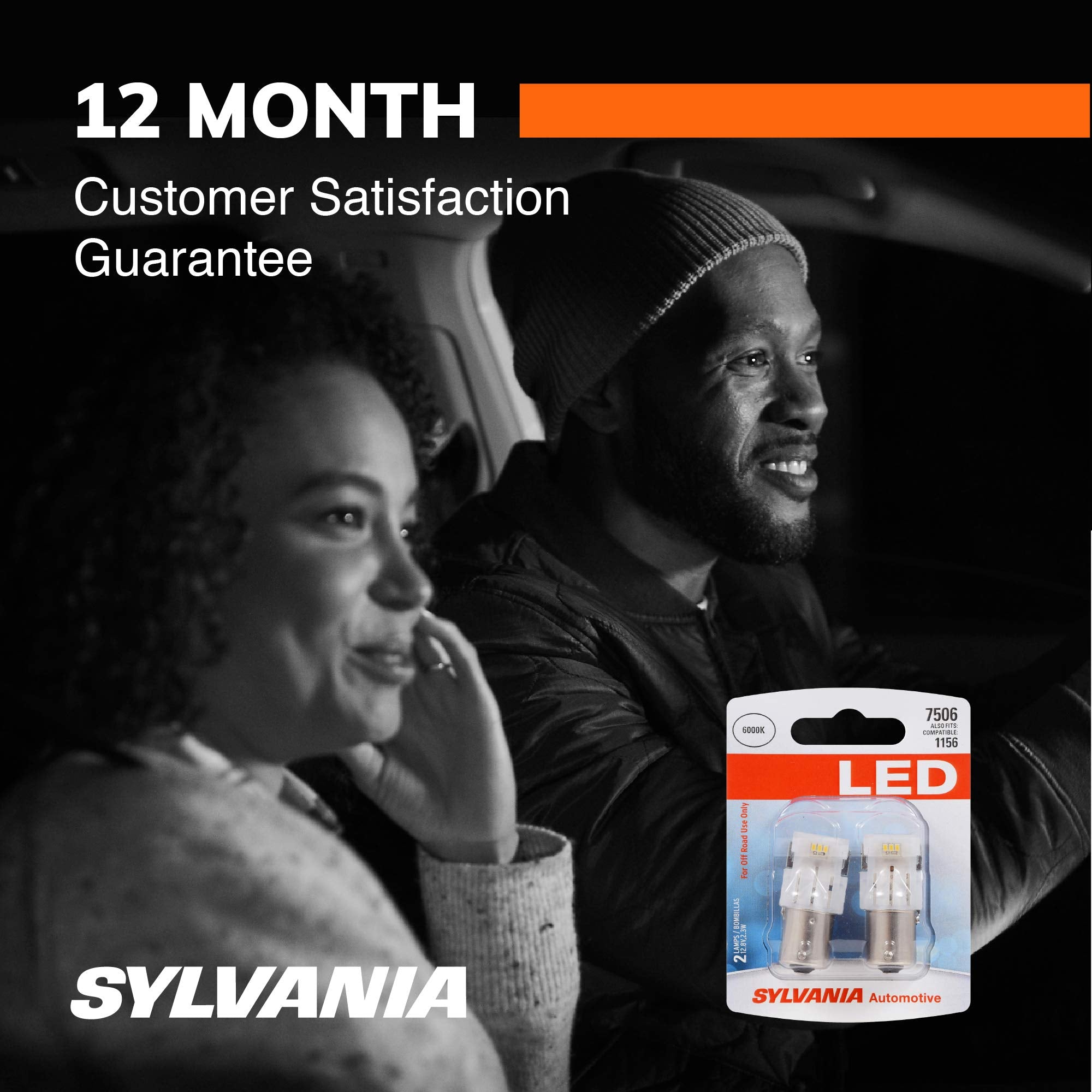 Sylvania 7506 White Led Bulb, (Contains 2 Bulbs)