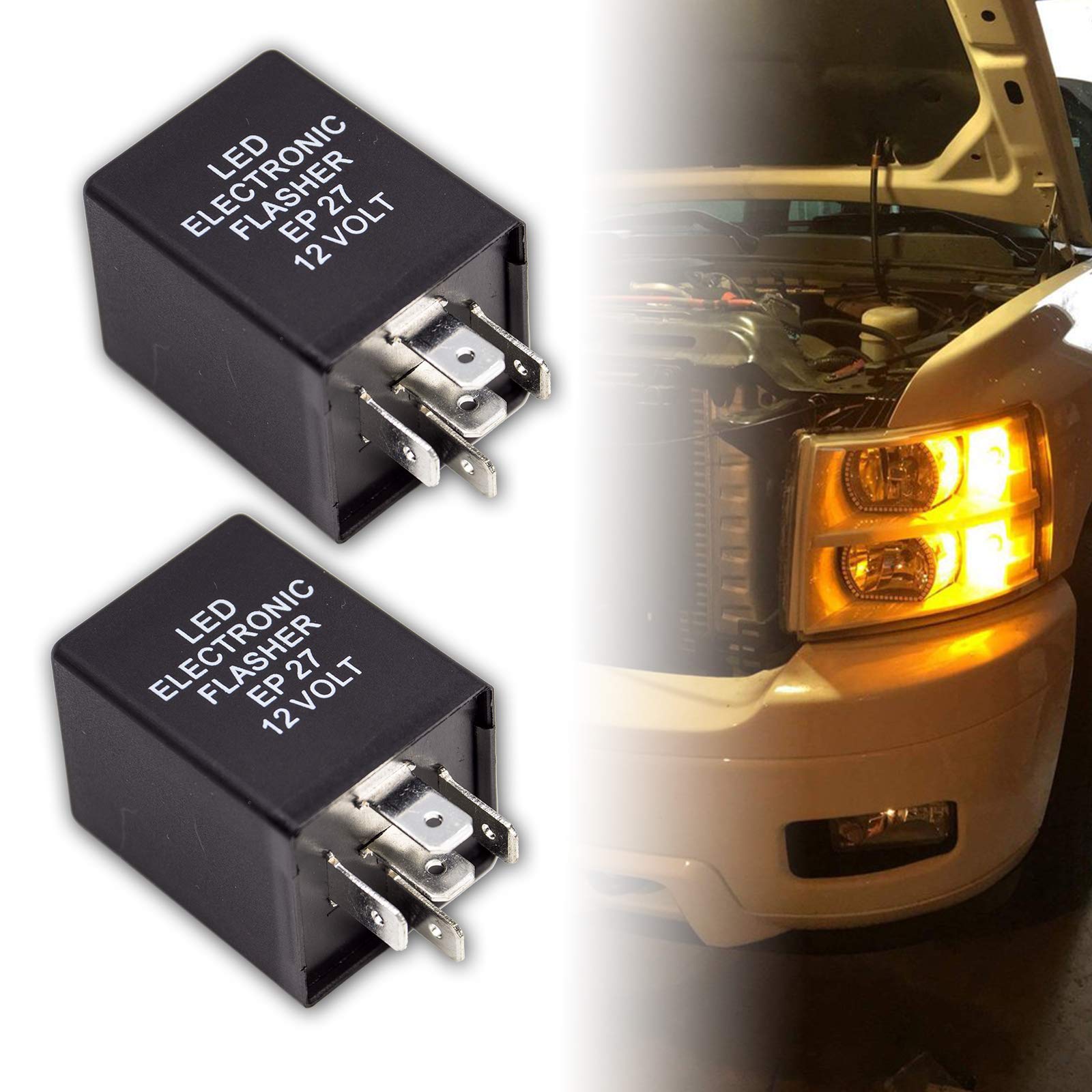 Pa Led Ep27 Led Flasher Relay 5-Pin Turn Signal Light Bulbs Electronic Fix Kit For Ford Mustang