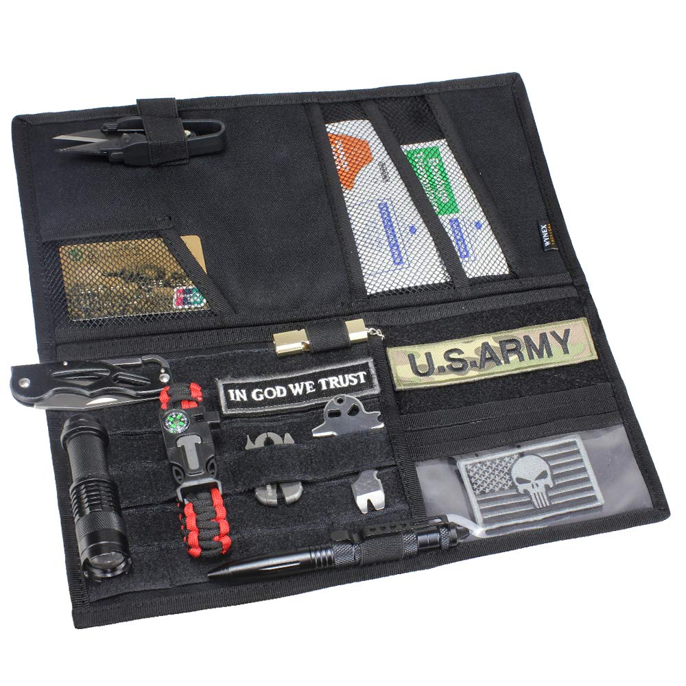 WYNEX Molle Visor Panel Organizer, Tactical Car Sun Visor Cover Molle Webbing Compatible Vehicle Visor Storage Holder Pouch