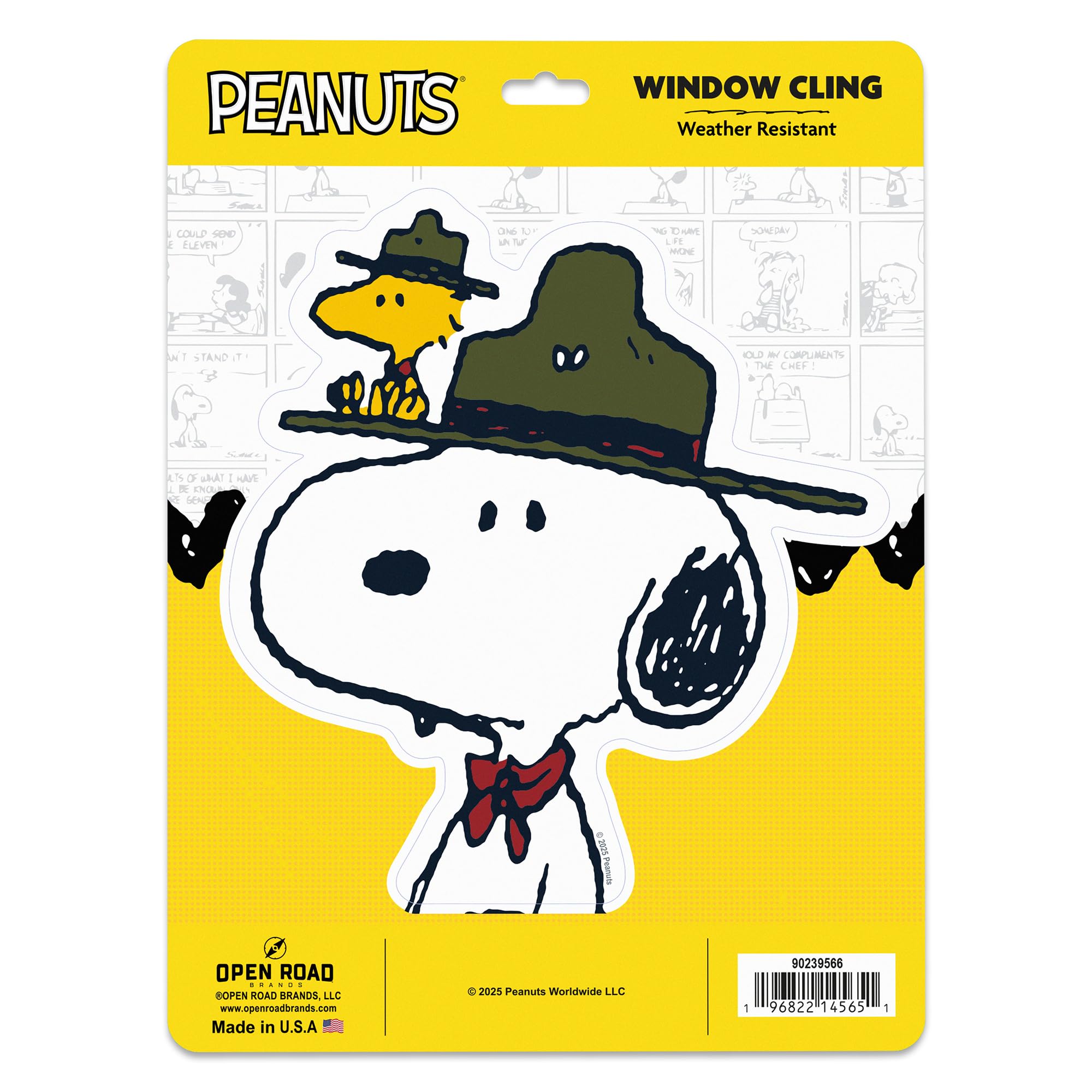 Peanuts Camp Snoopy Adhesive Vinyl Decal - Fun Snoopy and Woodstock Sticker for Car or Truck