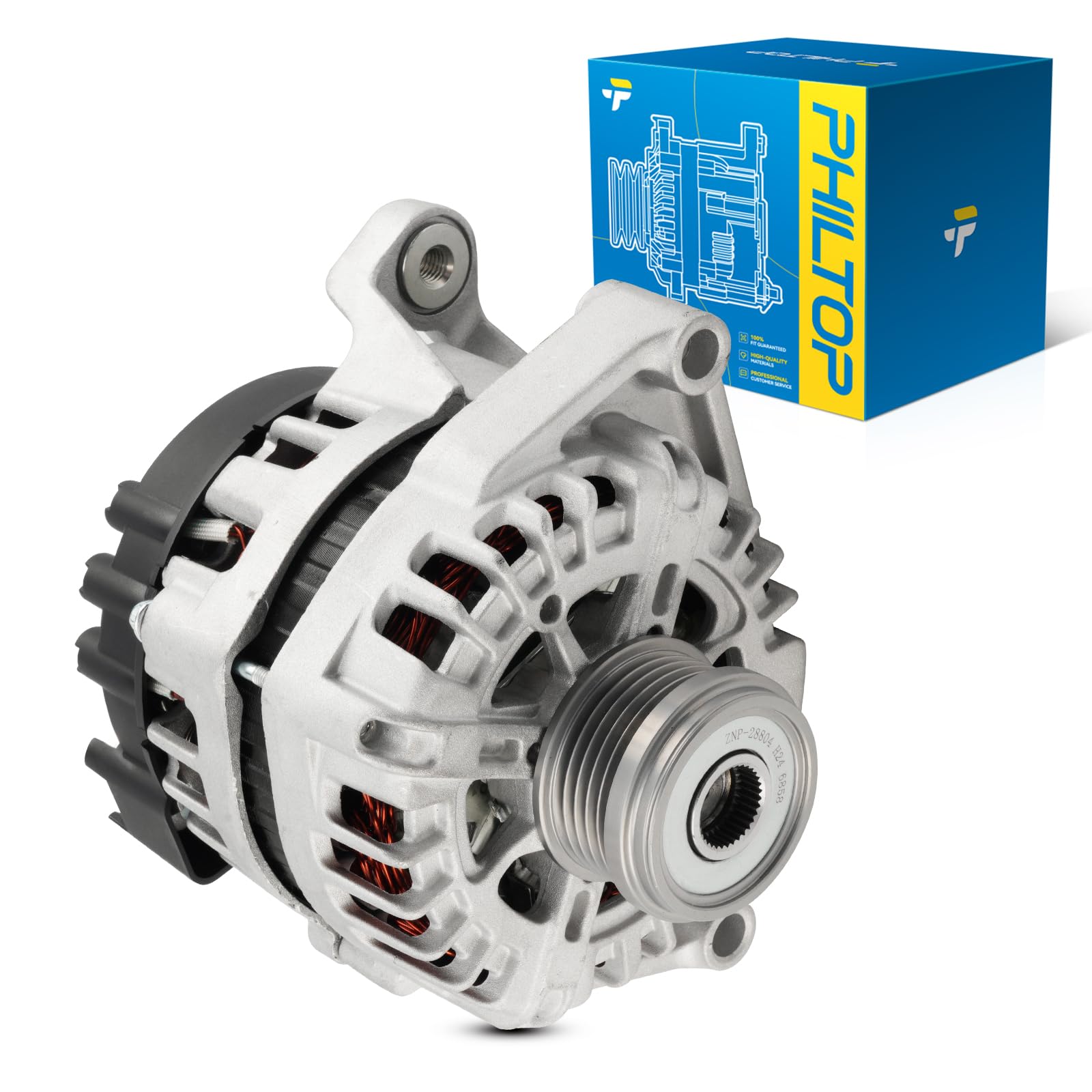 PHILTOP Alternator Compatible with Chevrolet Cruze 2012-2015 1.4T, Cruze Limited 2016 1.4T Replace 11654N 12V 130Amp CW SC5 5-Gr