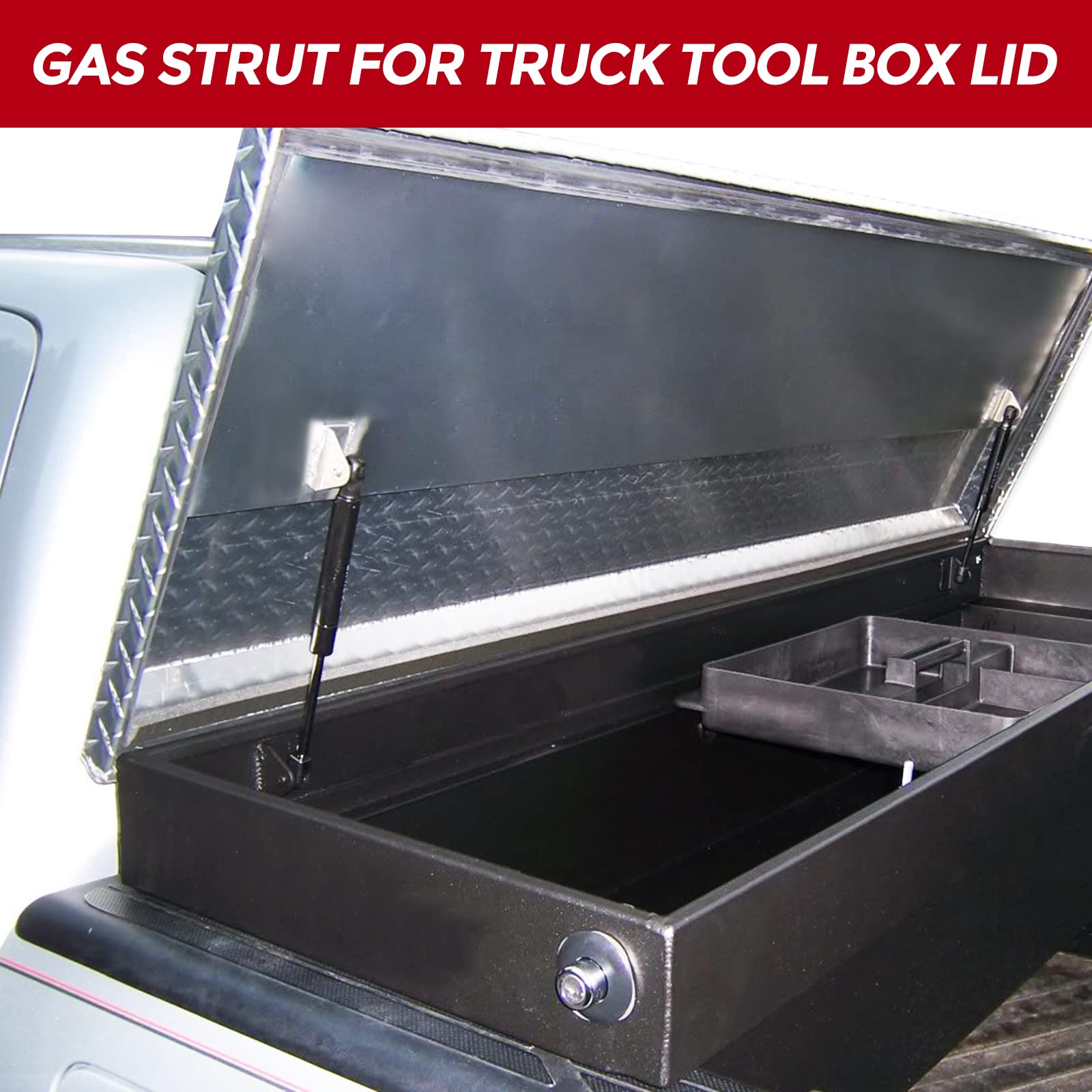 Vepagoo 10 Inch Gas Shocks Struts Lift Supports, 35 Lb/156N, Set of 2 for Truck Tool Box Lid & RV Door