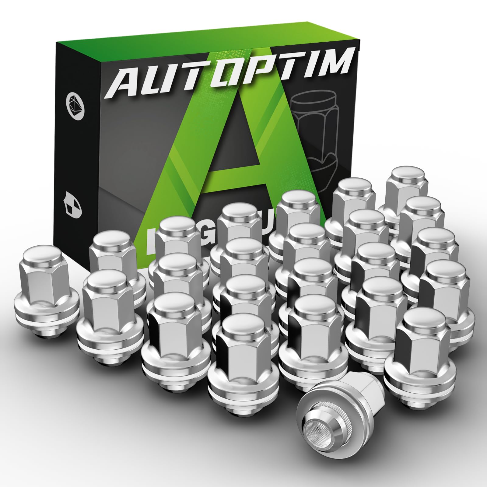 AUTOPTIM 24PCS M12x1.5 OEM Lug Nuts - Replacement for 1989-2023 Toyota 4Runner, 2016-2021 Tacoma, 2000-2006 Tundra, 2016-2023 Hi