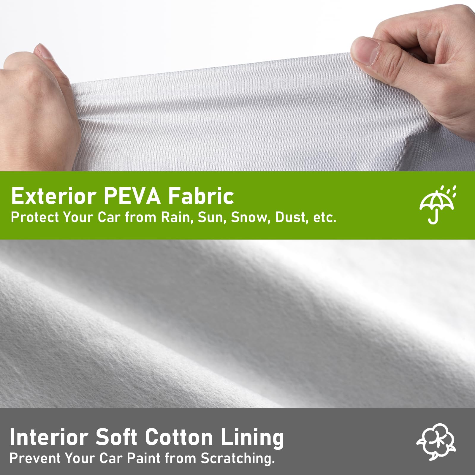 Favoto Suv Car Cover Waterproof - All Weather 6 Layers Full Exterior Covers For Automobiles Outdoor Rain Sun Snow Protection Uni