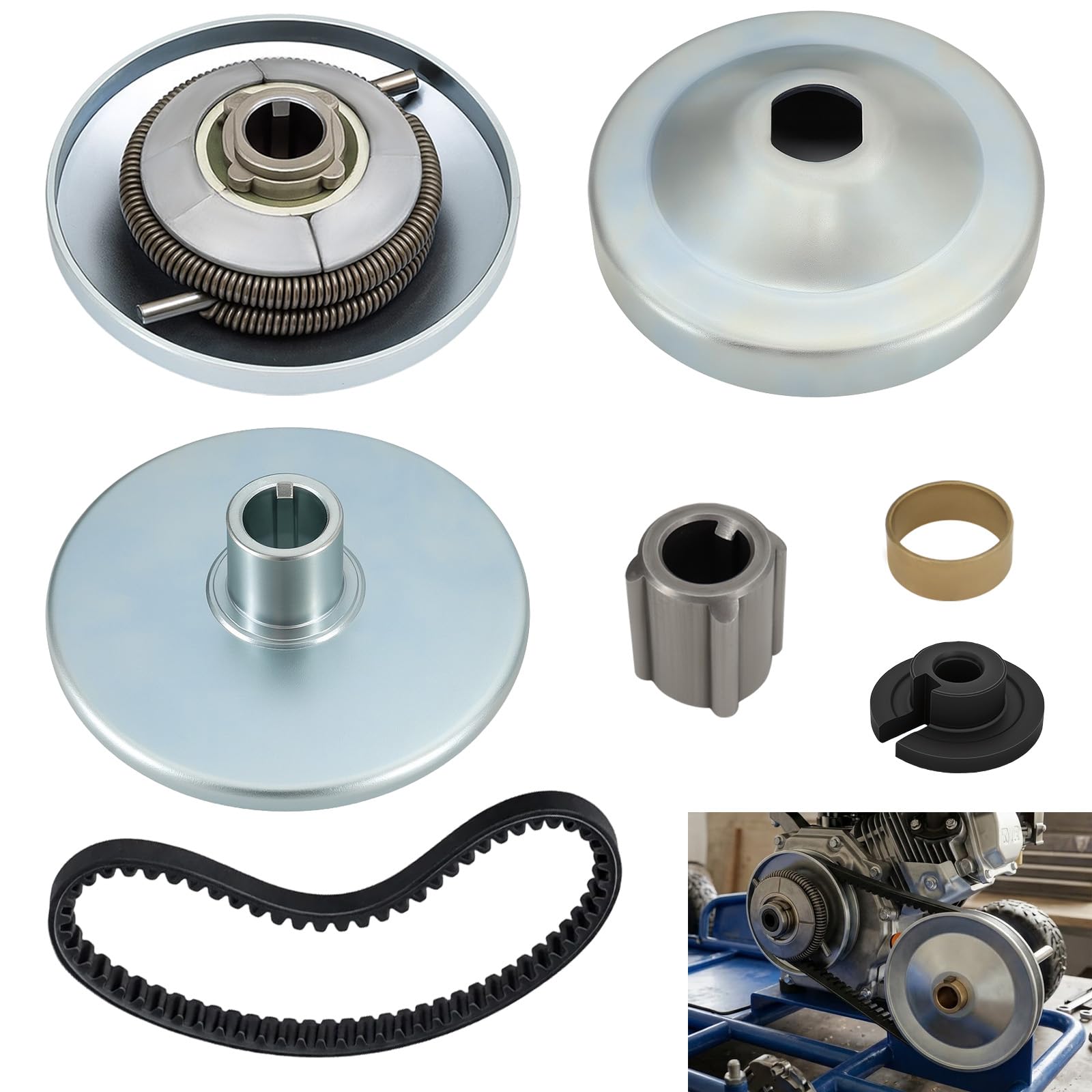 Podoy 30 Series Torque Converter Clutch, 3/4 Bore with 203589 Drive Belt