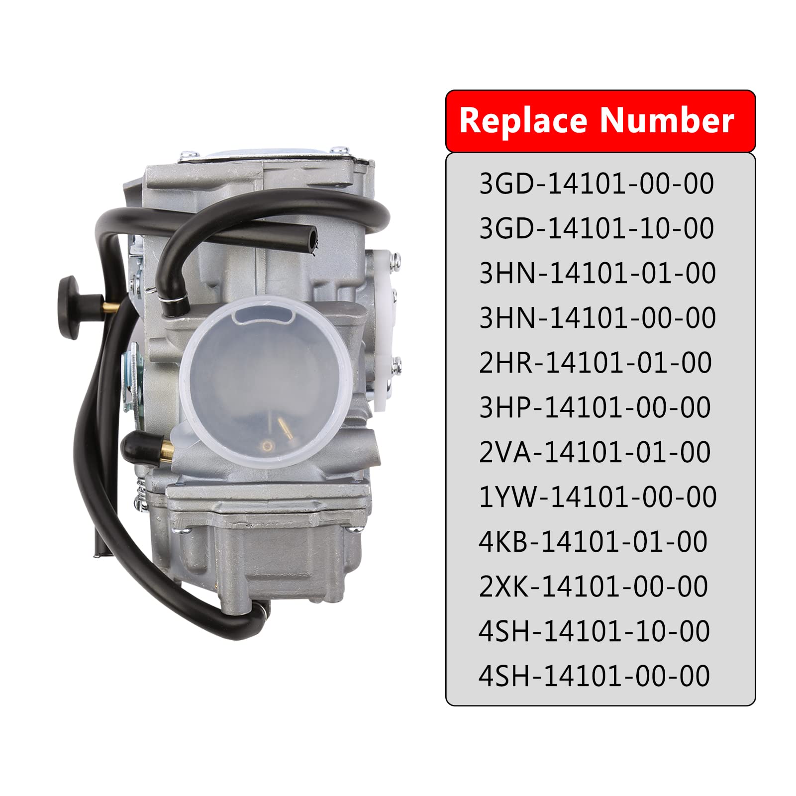 Warrior 350 Carburetor Fits Yamaha YFM350X Warrior 1988-2004, Kodiak 400 1996-1998, YFM350 Big Bear 1987-1998, YFM350ER Moto-4 1