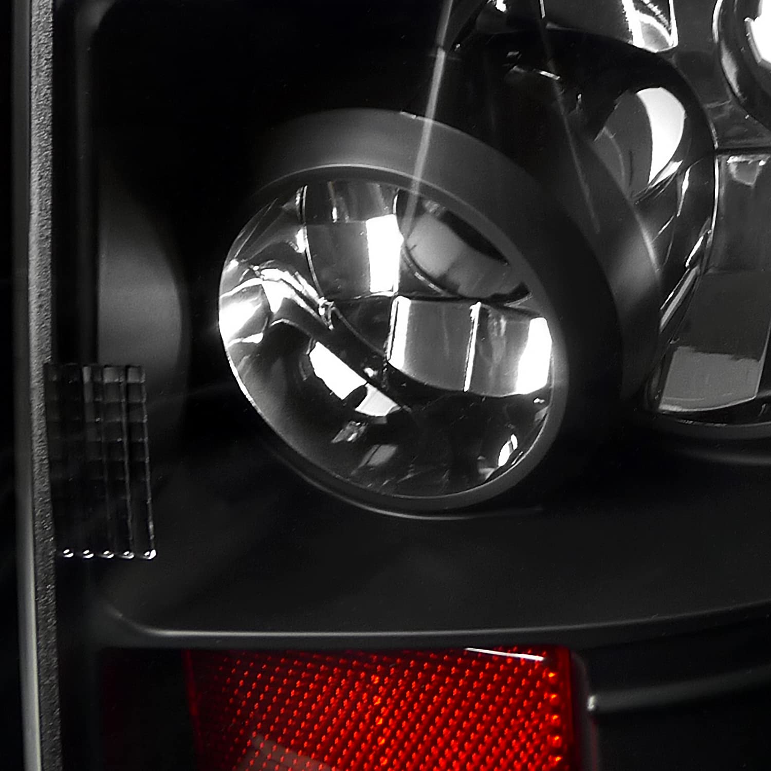 SPEC-D TUNING Black Tail Lights for 2005-2008 Dodge Magnum, Left + Right Pair, Clear Lens, Model LT-MAG05JM-TM