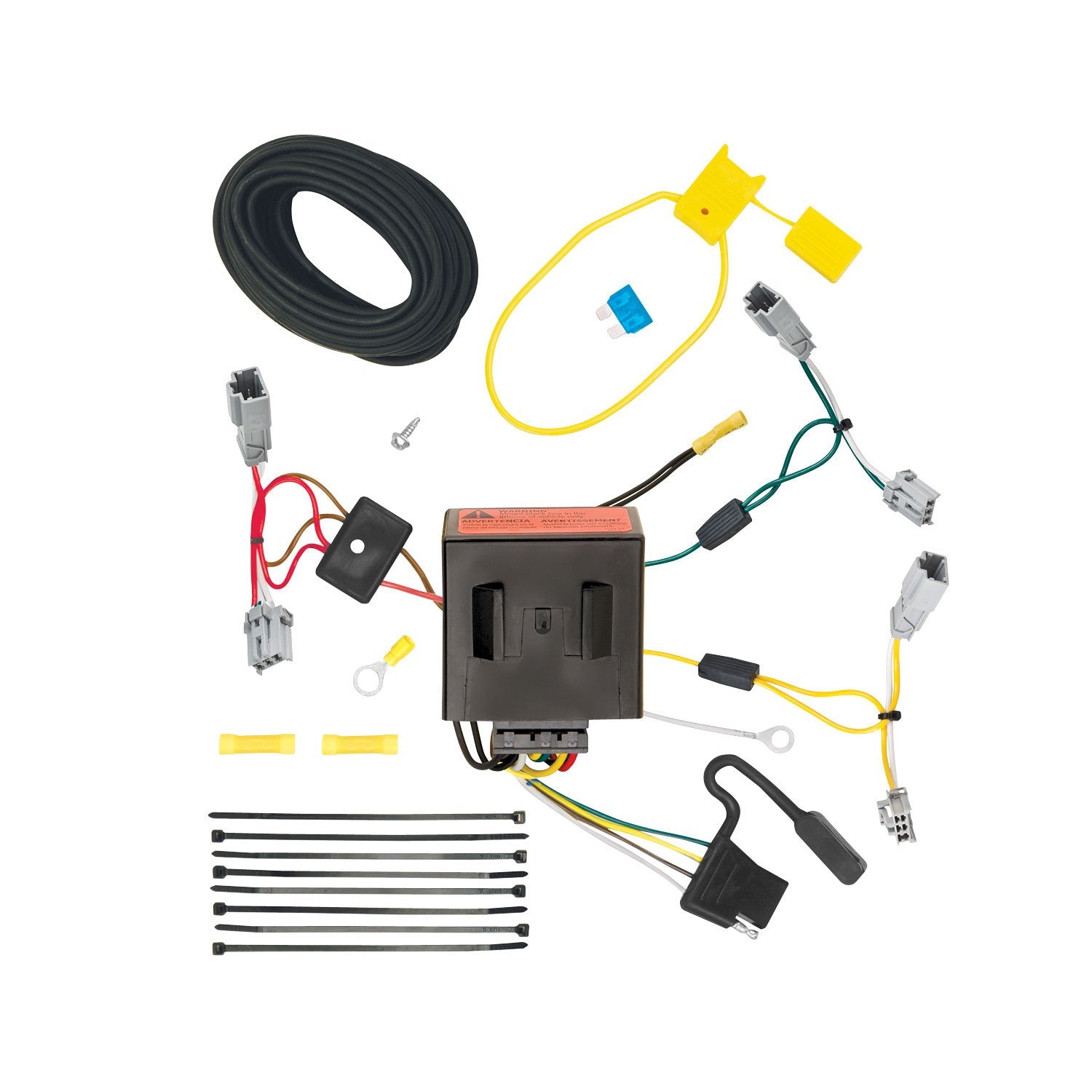 Tekonsha T-One T-Connector Harness, 4-Way Flat, Compatible with Select Mazda CX-5,Black