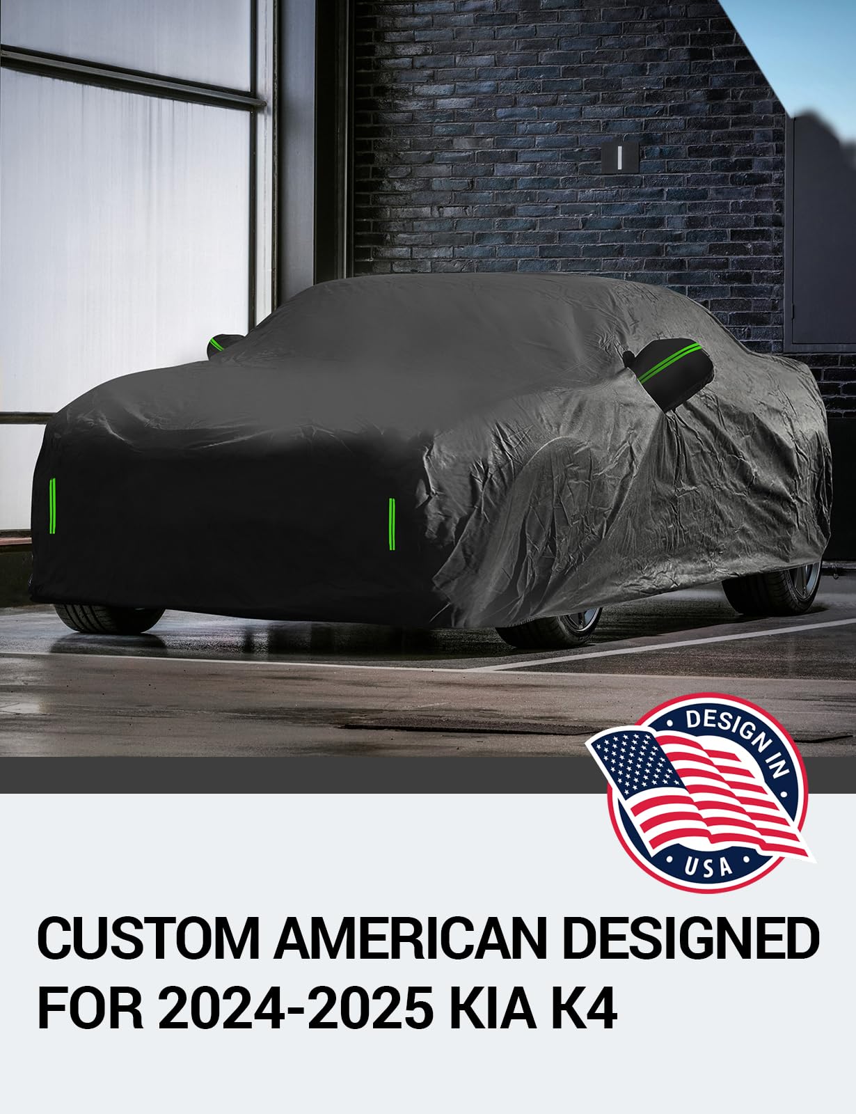 Proadsy 2025 Upgrade Car Cover Custom Fit For 2024 2025 Kia K4, Waterproof All Weather For Automobiles, Full Exterior Cover Rain