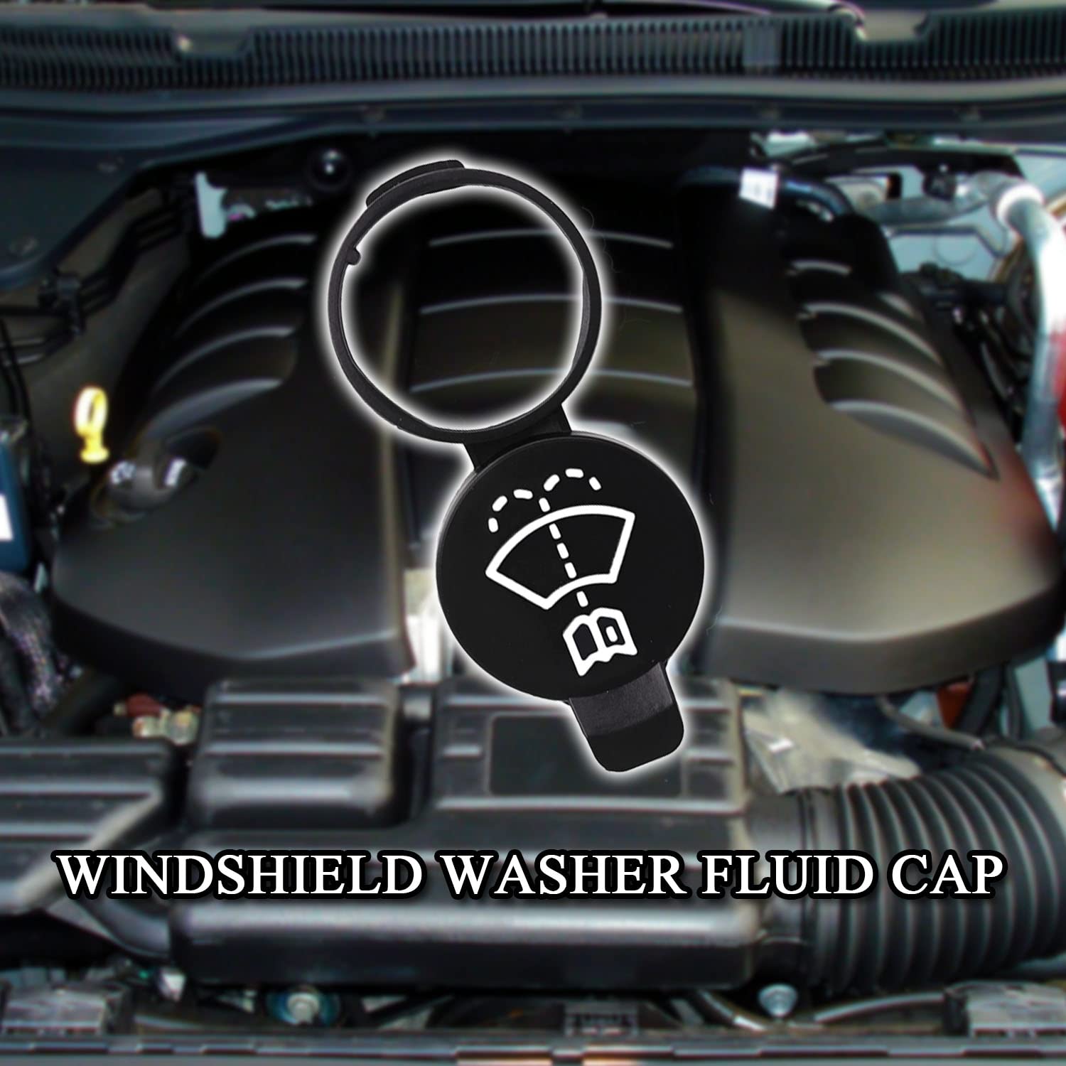Msyuusr Windshield Wiper Washer Fluid Reservoir Tank Bottle Cap Replacement Cap Compatible for GMC Chevrolet Buick Cadillac 1276