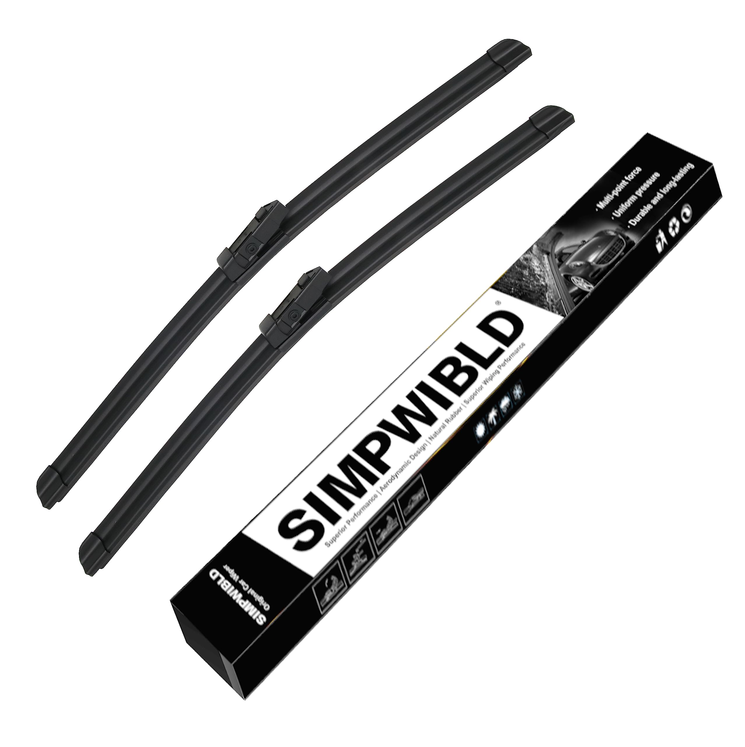 2 Factory Wiper Blades Replacement For 2019-2021 Volkswagen Arteon/2016-2021 Volkswagen Passat/2017-2021 Tesla 3 Original Equipm