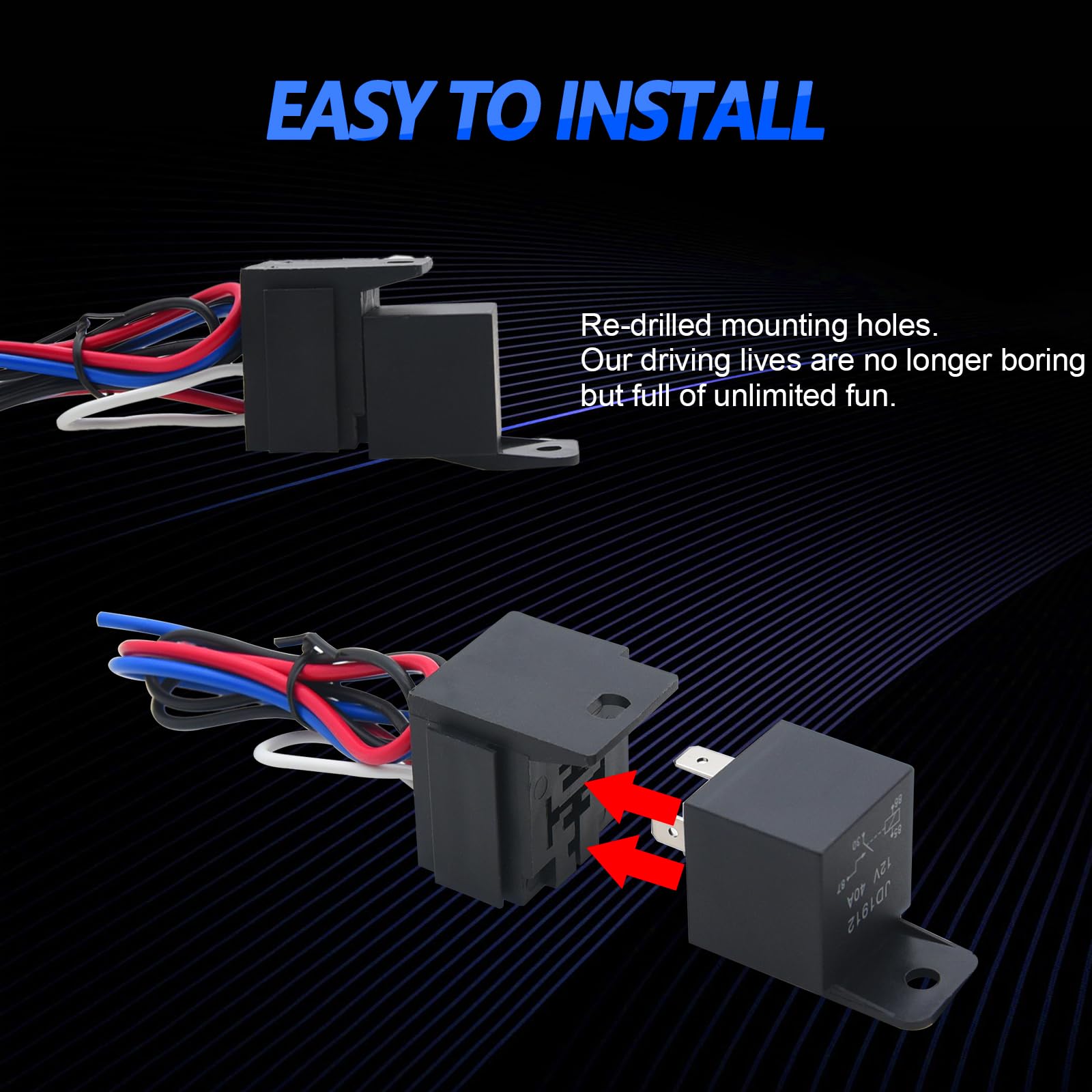 Geloo 12V Ignition Switch Panel - 5 Gang Carbon Fiber LED Toggle Switches for Race Car, Truck, RV - Model: switch_32960674230