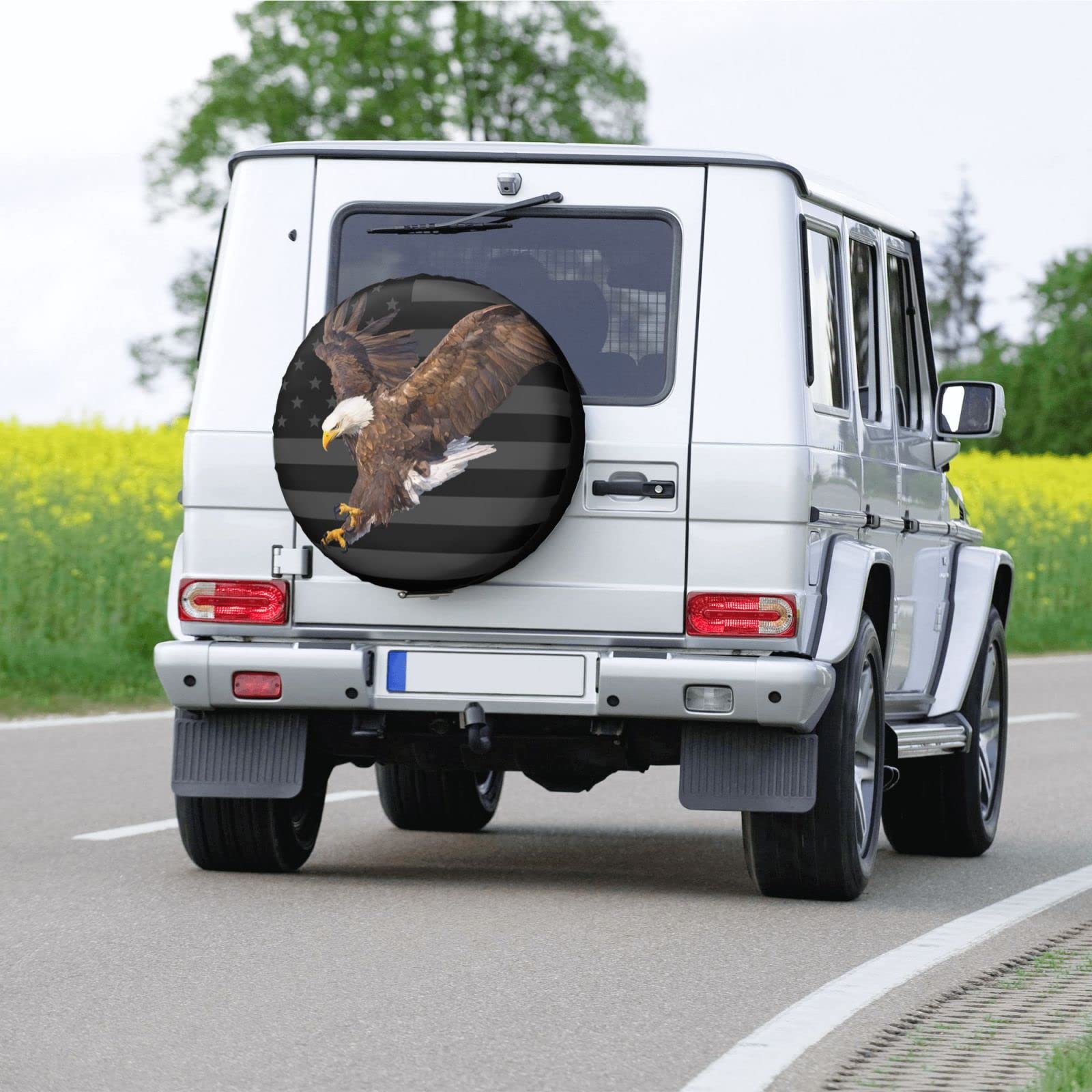 Spare Tire Cover American Flag Eagle Covers Weatherproof Wheel Protector Universal Fit For Camper Trailer Rv Suv Truck 15 Inch