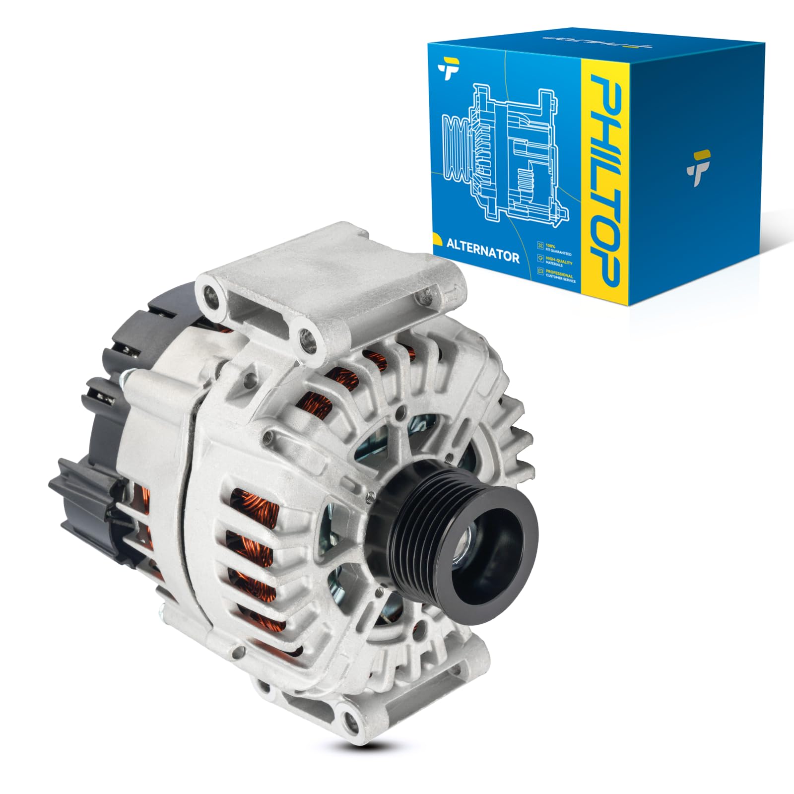 PHILTOP Alternator Compatible with Benz GL450 08-12, ML350 08-09 All Model/10-11 3.5L, GL550 08-12, R350 08-09, G550 09-15, ML55