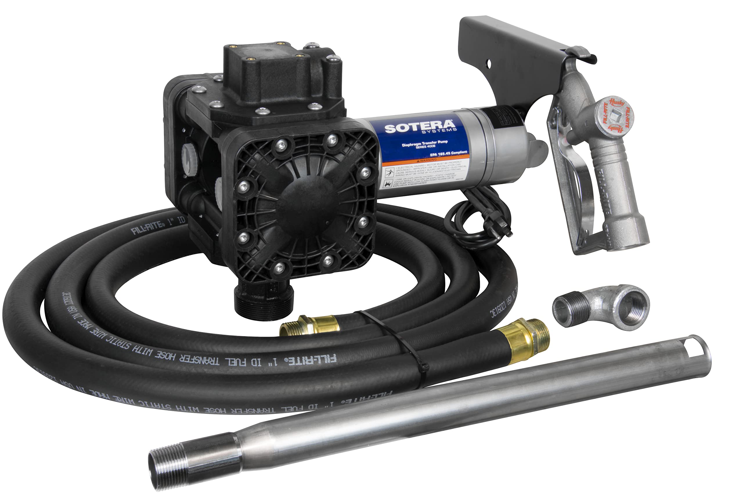 Sotera FR450B 15 GPM Oil Transfer Pump - 115V, Blue, Polypropylene, Drum Mount Package