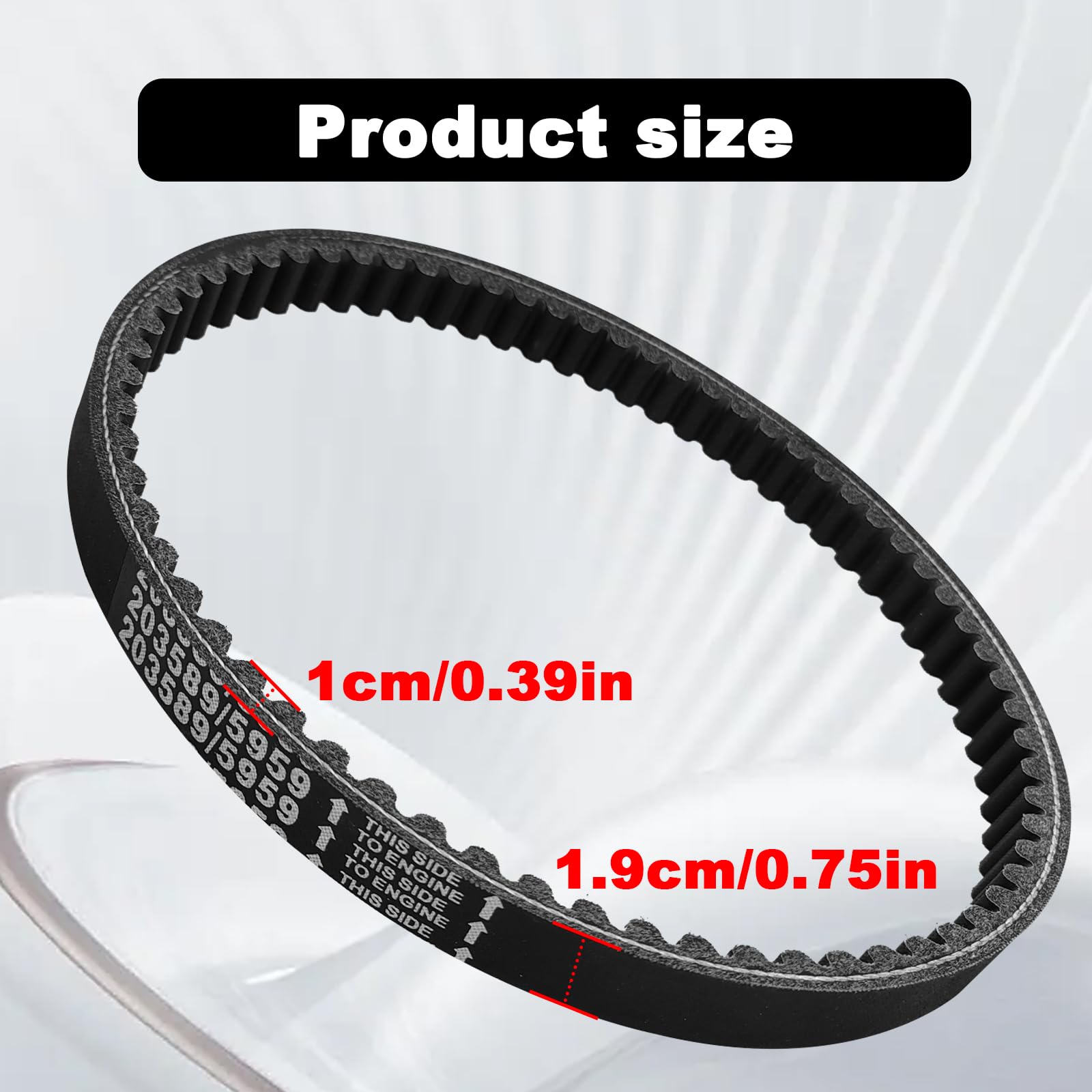 NOTISH 30 Series Go Kart Drive Belt Replacement - Rubber, Fits Manco 5959, Comet 203589, Murray 12-8487