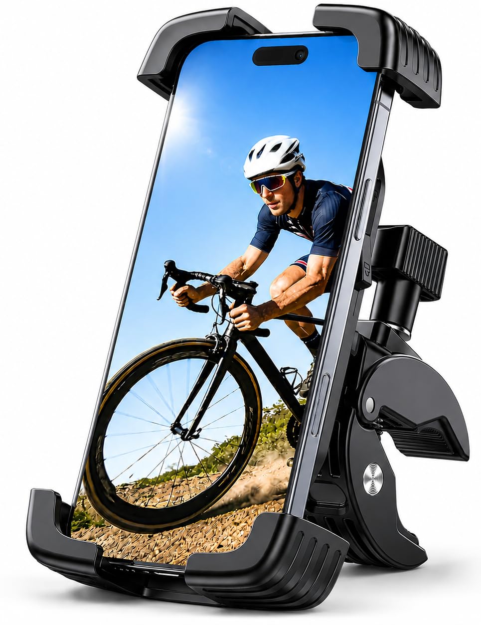 BOWXUR Bike Phone Holder Mount, Motorcycle Phone Mount, 360 Adjustable Phone Holde Mount for Bike and Motorcycle, Shockproof & A