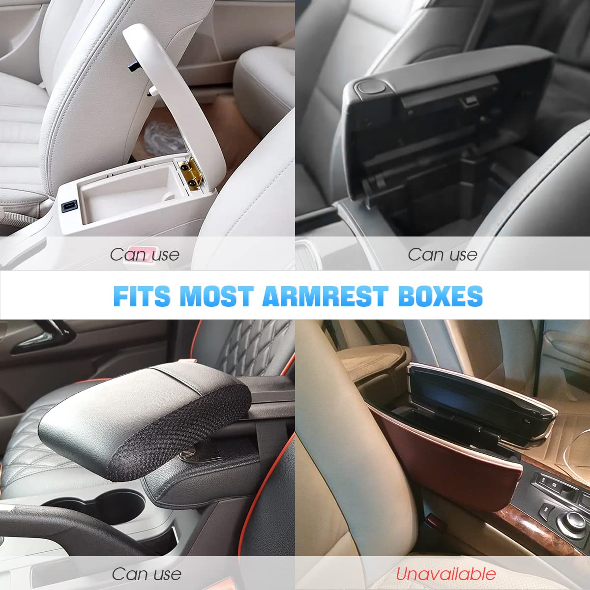 Fluffy Car Armrest Cover, Universal Car Center Console Pad, Car Armrest Seat Box Cover Decor Accessories For Women Men, Armrest Seat Box Cover Protector For Most Vehicle, Suv, Truck, Car (Brown)